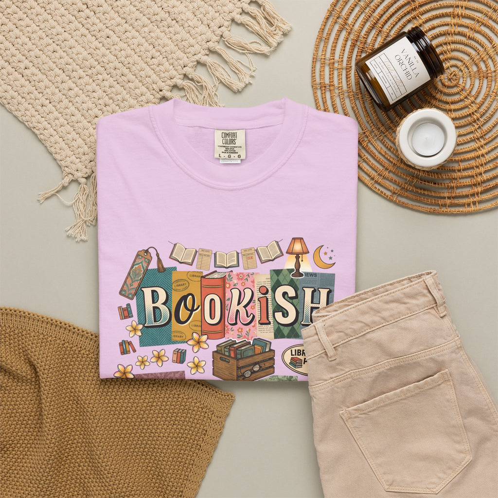 Bookish Babe T-Shirt — Cute Vintage Reading Graphic Tee for Book Lovers