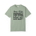 Novelist T‑Shirt — “You Are Dangerously Close to Being Killed Off in My Novel” Funny Writer Tee