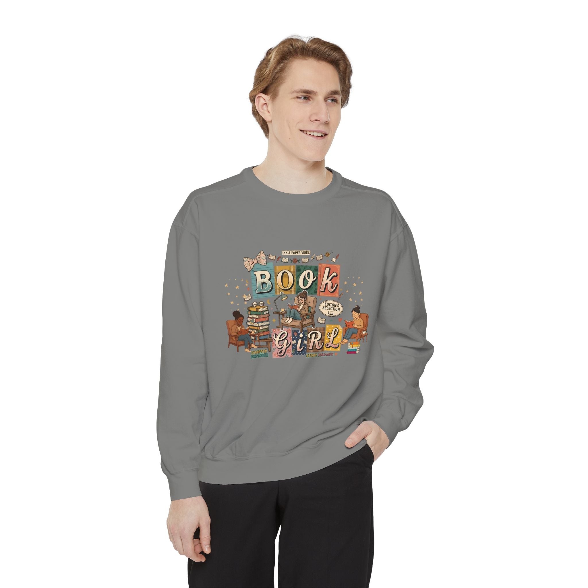 Book Girl Sweatshirt — Cozy Reading Lover Graphic Crewneck