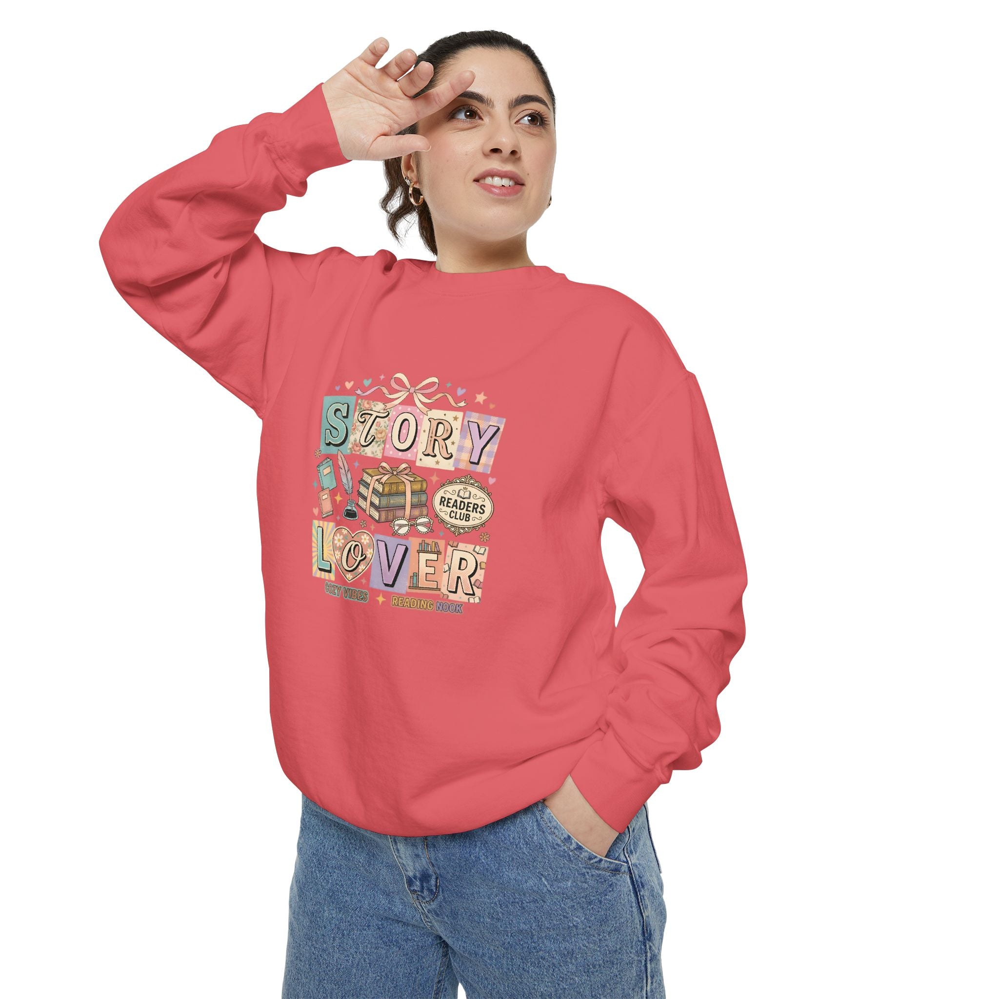 Story Lover Sweatshirt — Vintage Bookish Graphic Pullover for Readers