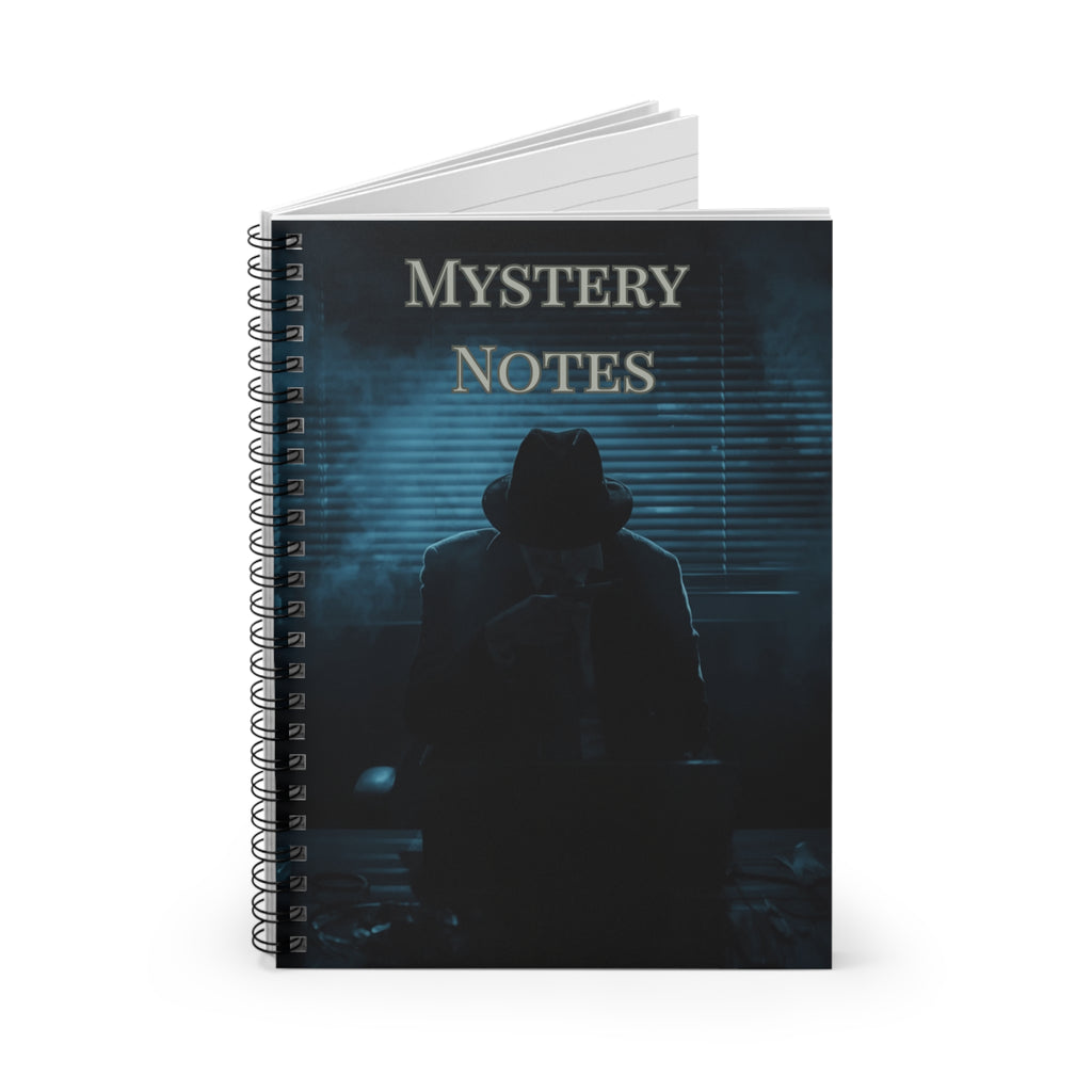 Mystery Notes Spiral Notebook — Noir Detective Ruled Journal for Writers & Sleuths