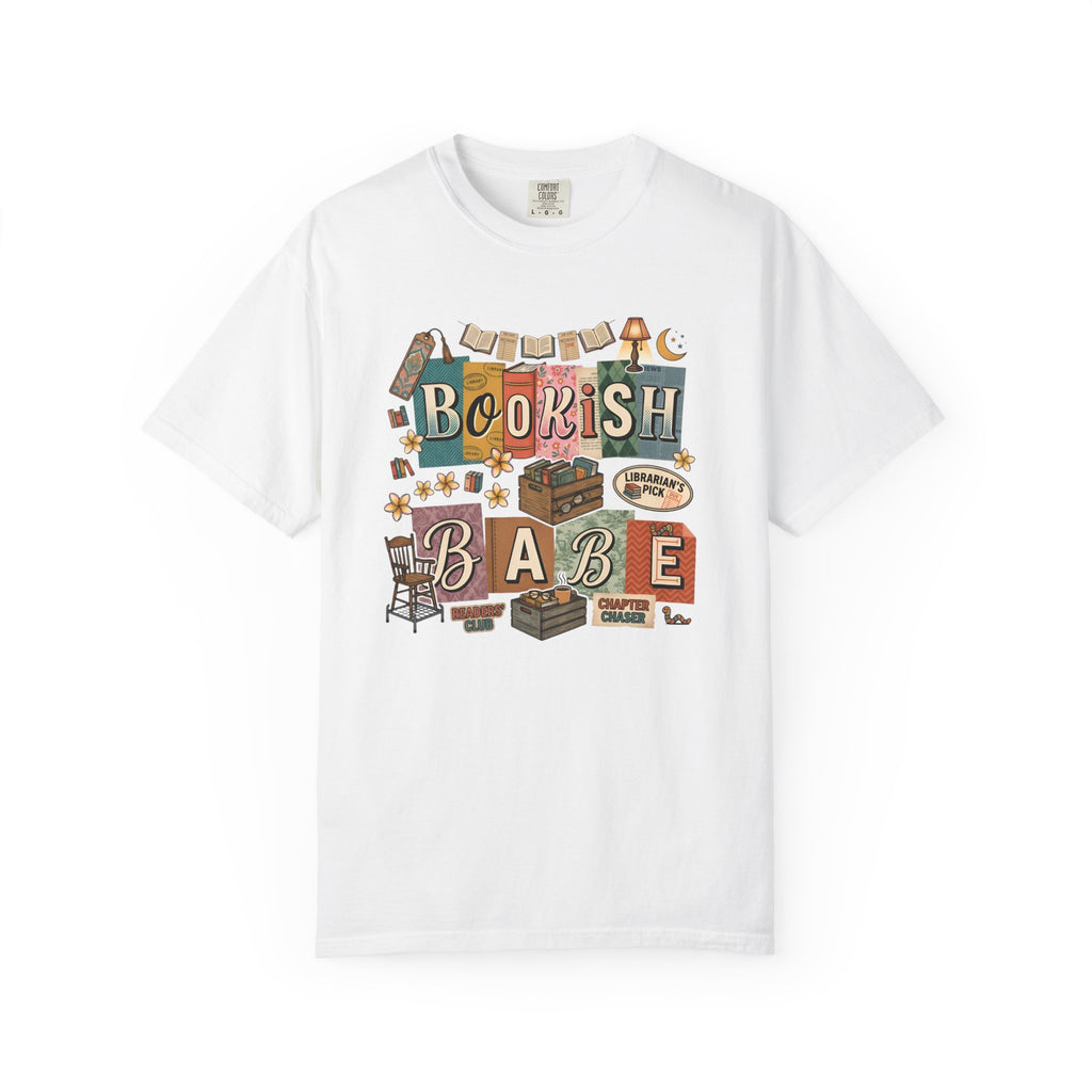 Bookish Babe T-Shirt — Cute Vintage Reading Graphic Tee for Book Lovers
