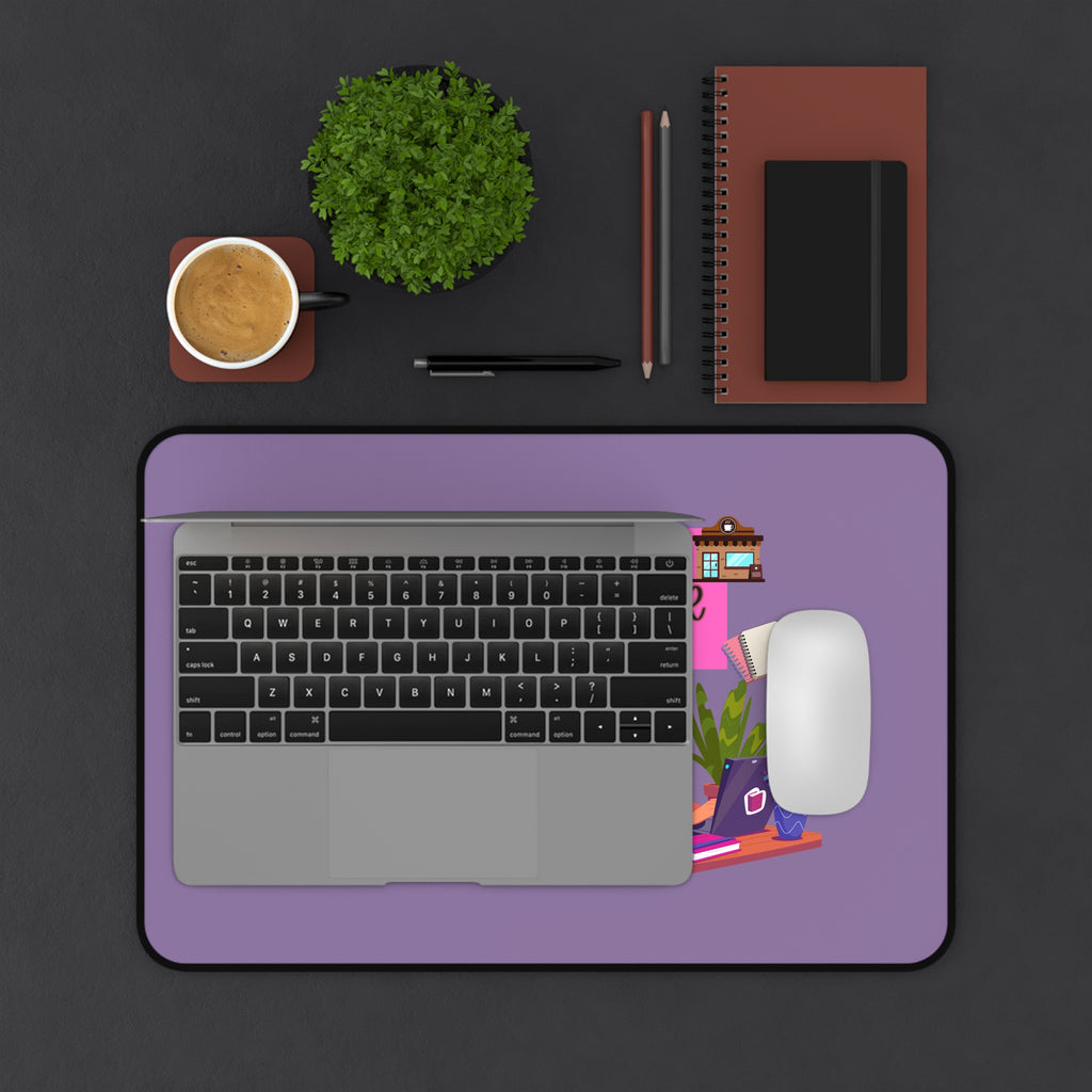 Writer Babe Desk Mat — Cute Purple Writing Desk Pad for Authors & Content Creators