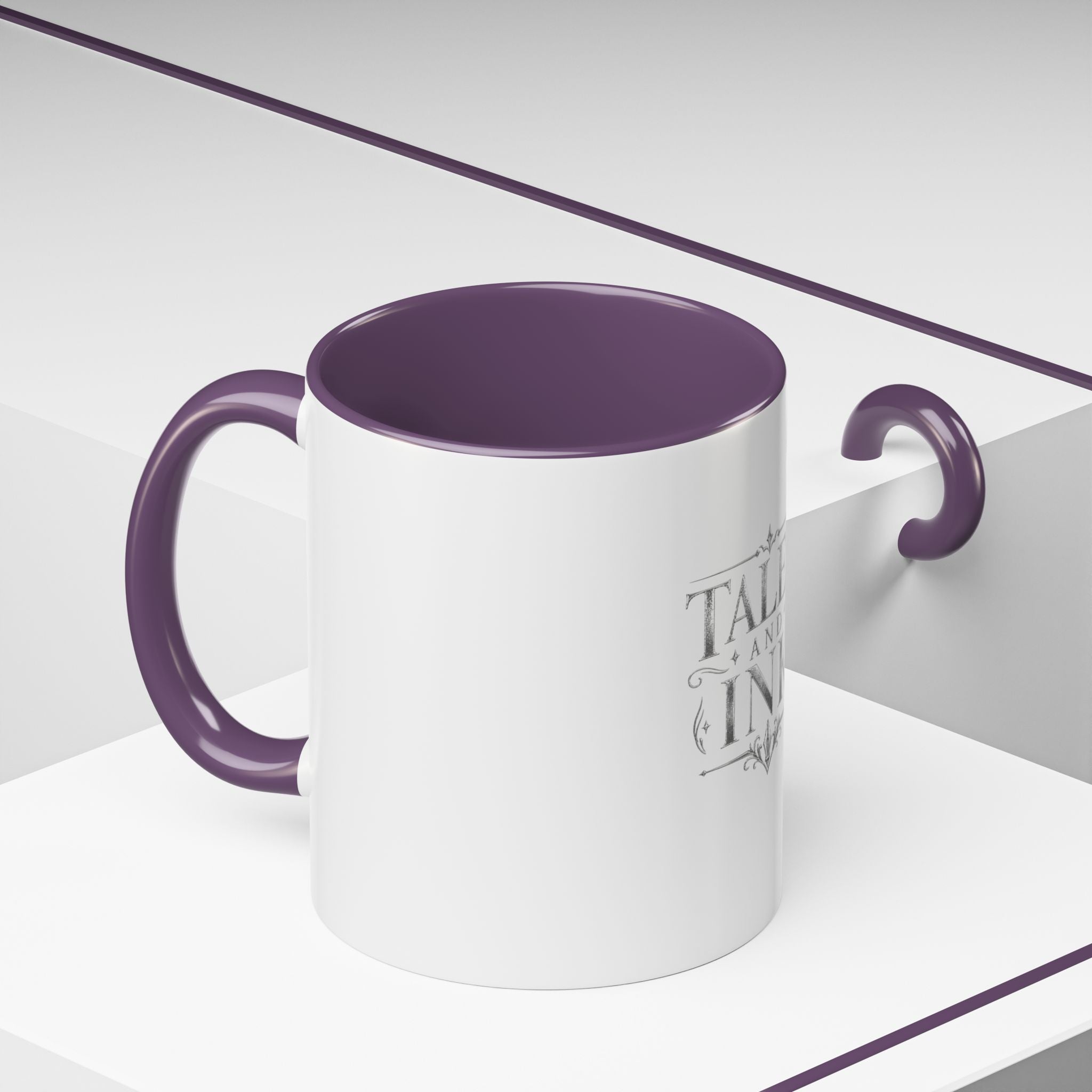 Tales & Ink Accent Coffee Mug — Literary Script 11/15oz