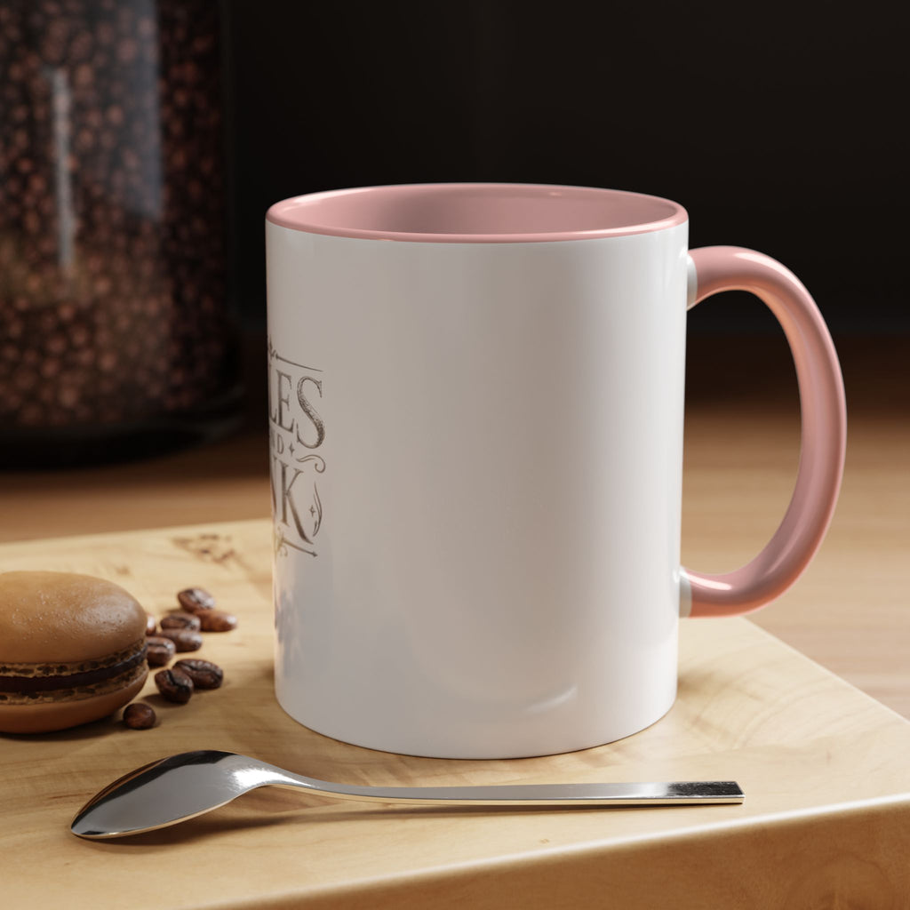 Tales & Ink Accent Coffee Mug — Literary Script 11/15oz