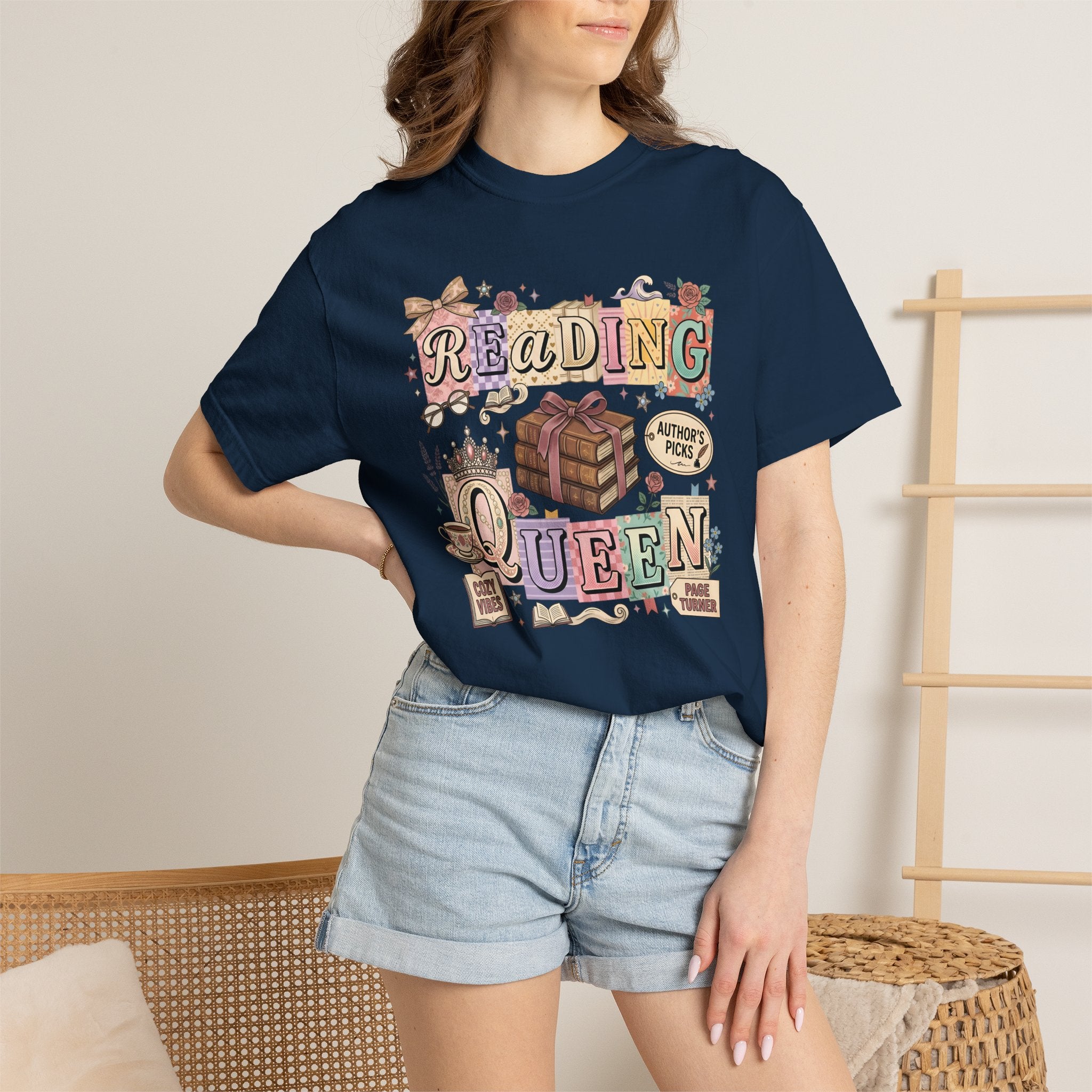 Reading Queen T-Shirt — Vintage Book Lover Tee