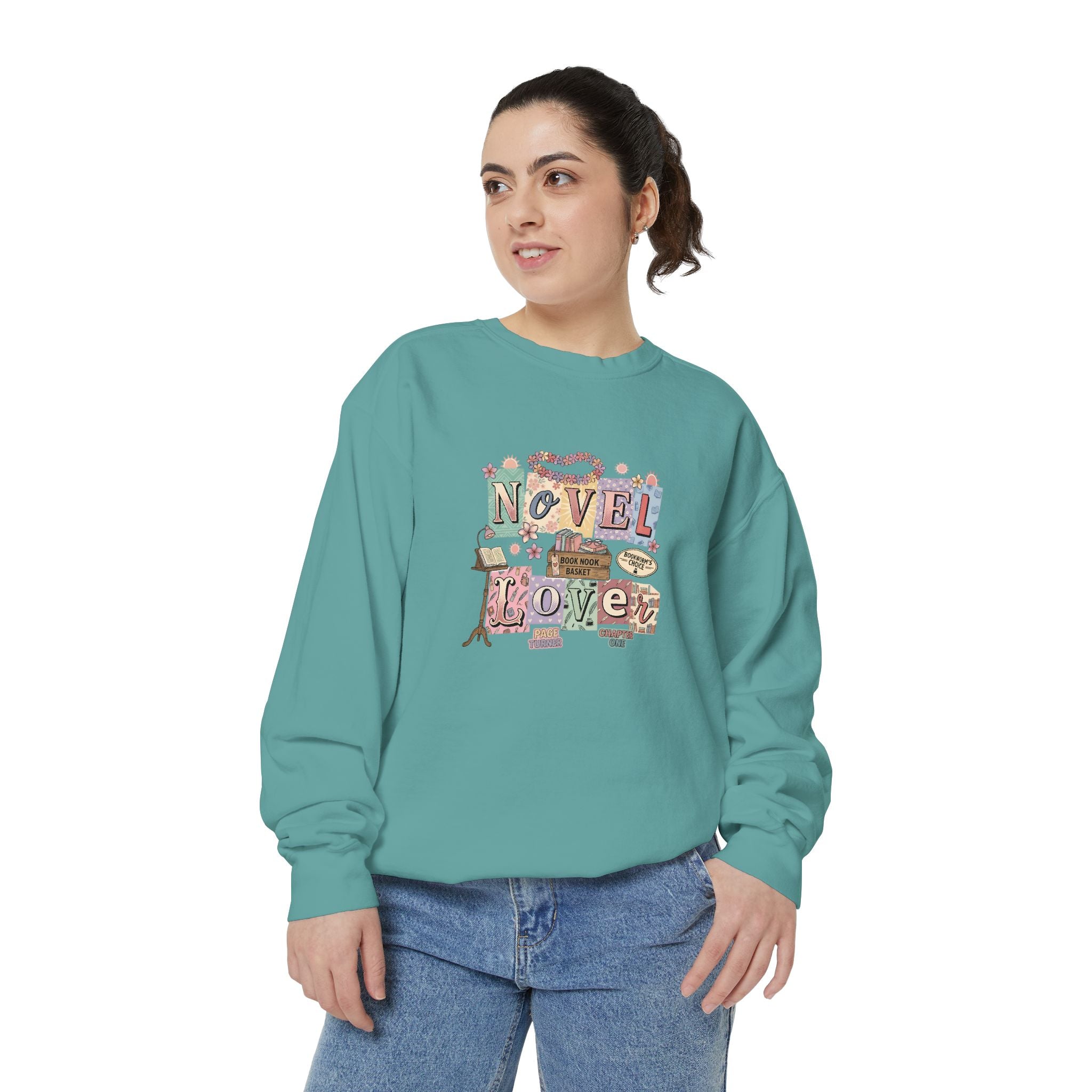 Novel Lover Sweatshirt — Cozy Bookish Graphic Pullover