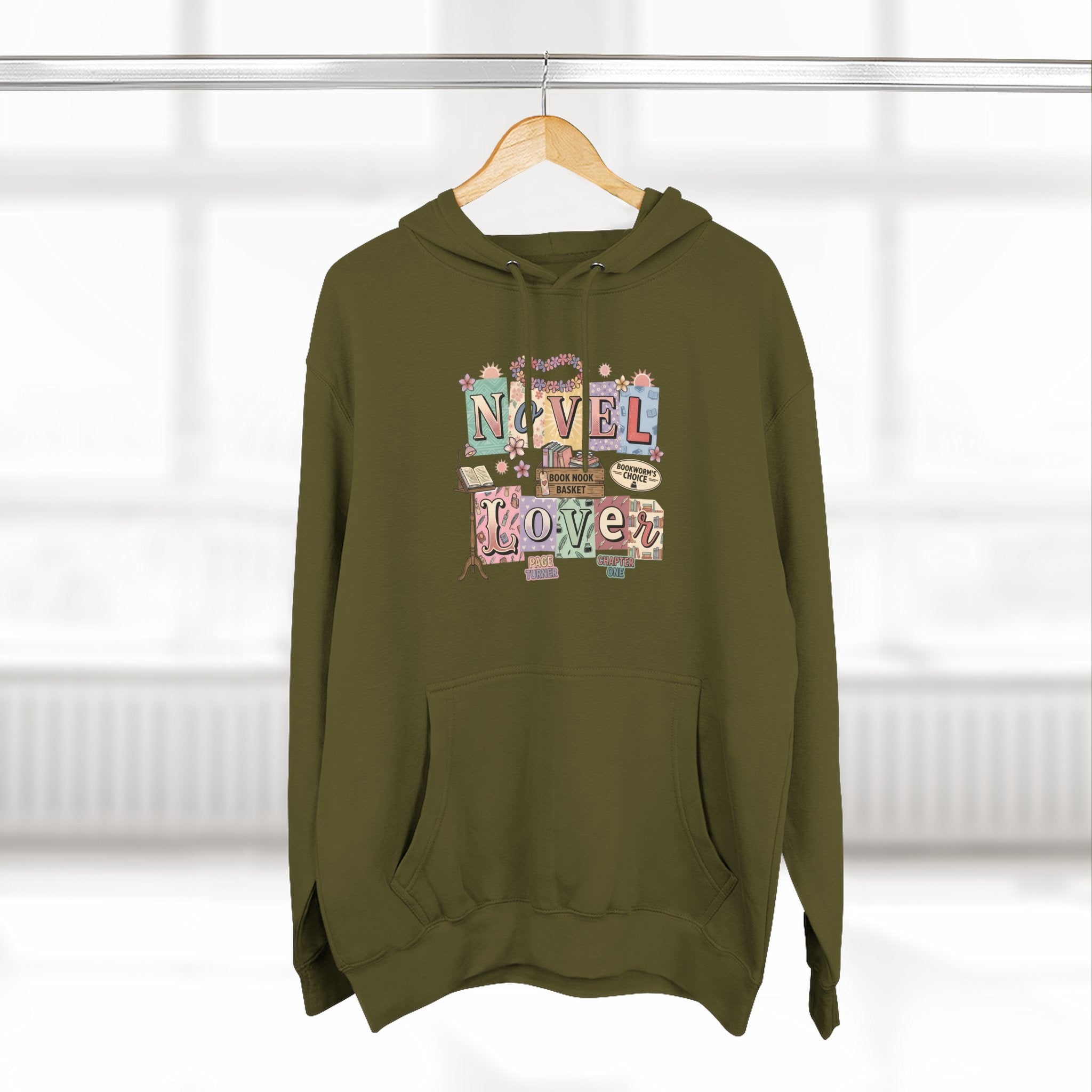 Novel Lover Hoodie — Cozy Literary Graphic Pullover