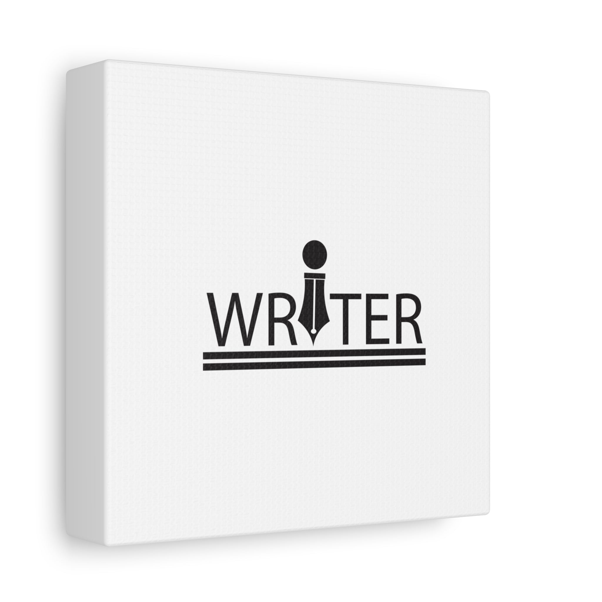 Writer Pen Logo Matte Canvas Wall Art — Stretched 1.25"