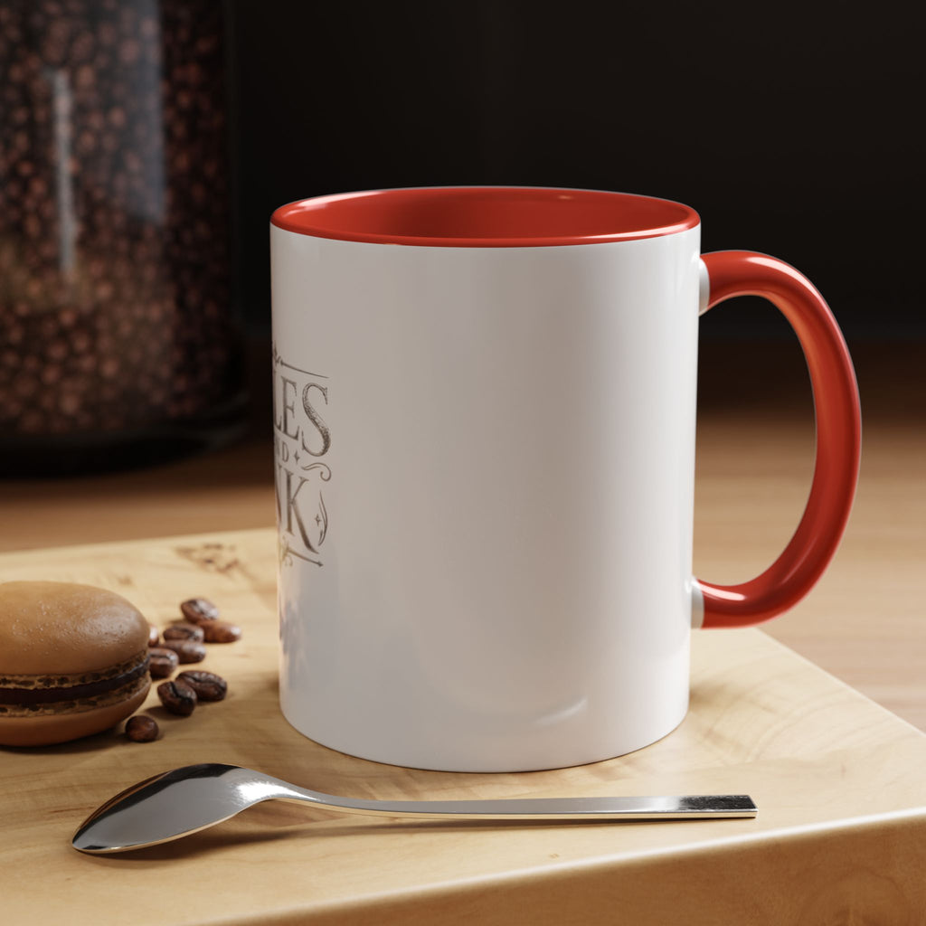 Tales & Ink Accent Coffee Mug — Literary Script 11/15oz