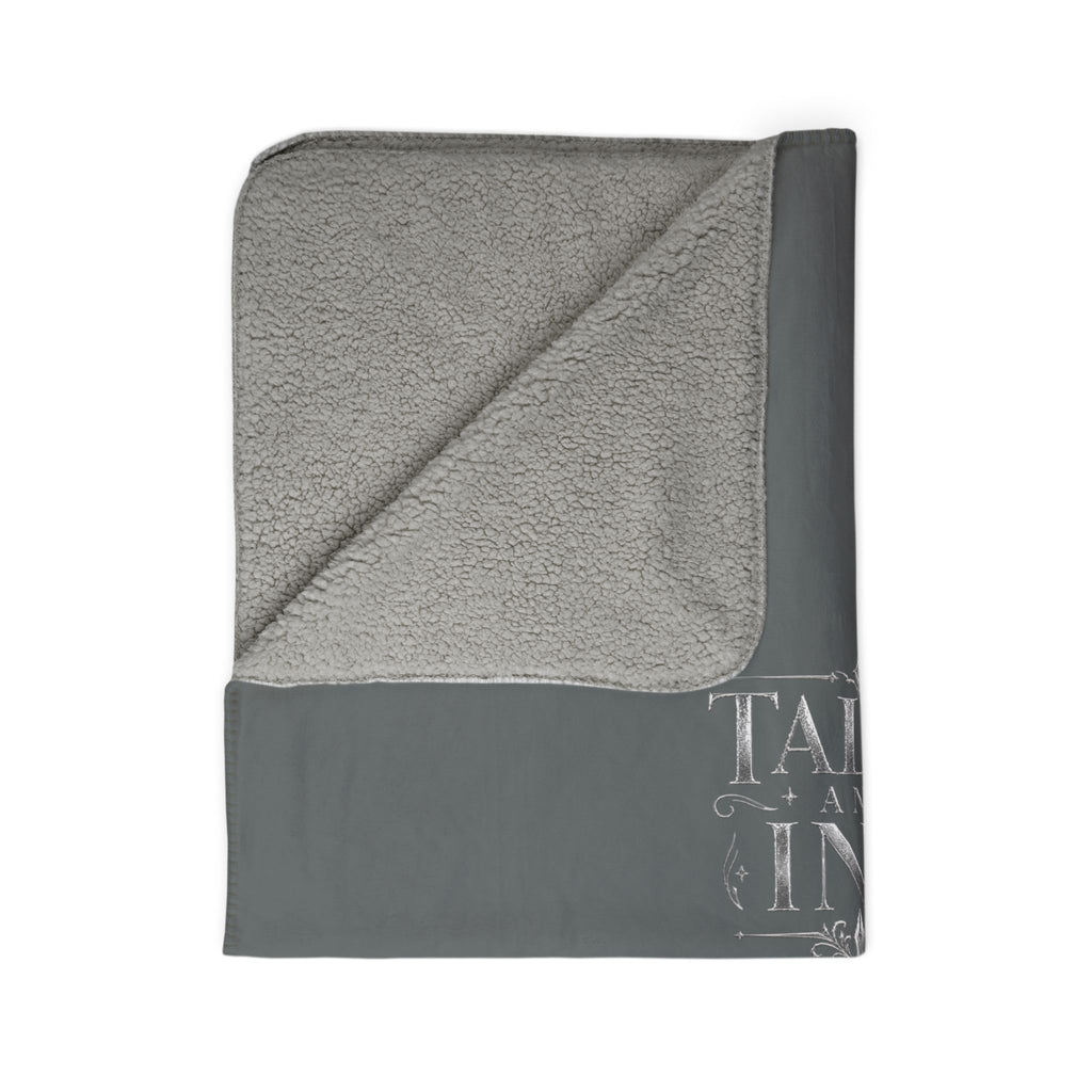 Sherpa Blanket — 'Tales & Ink' Cozy Fleece Throw