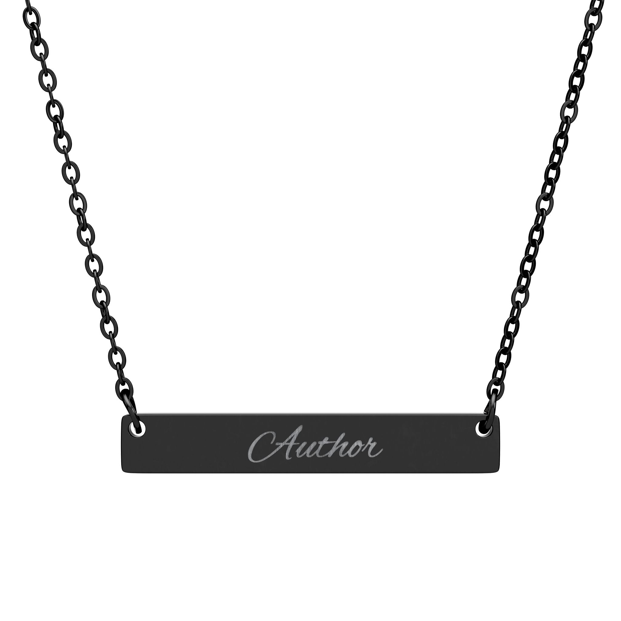 Author Horizontal Bar Necklace