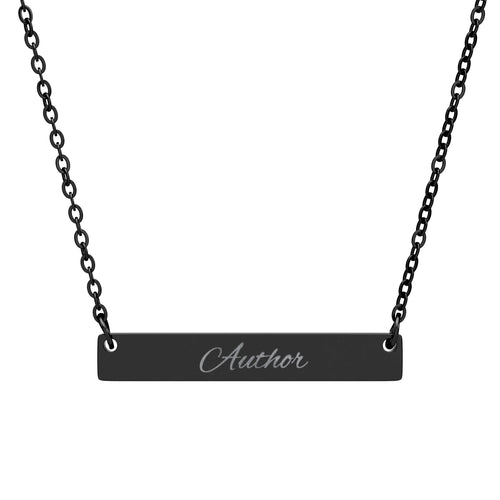 Author Horizontal Bar Necklace