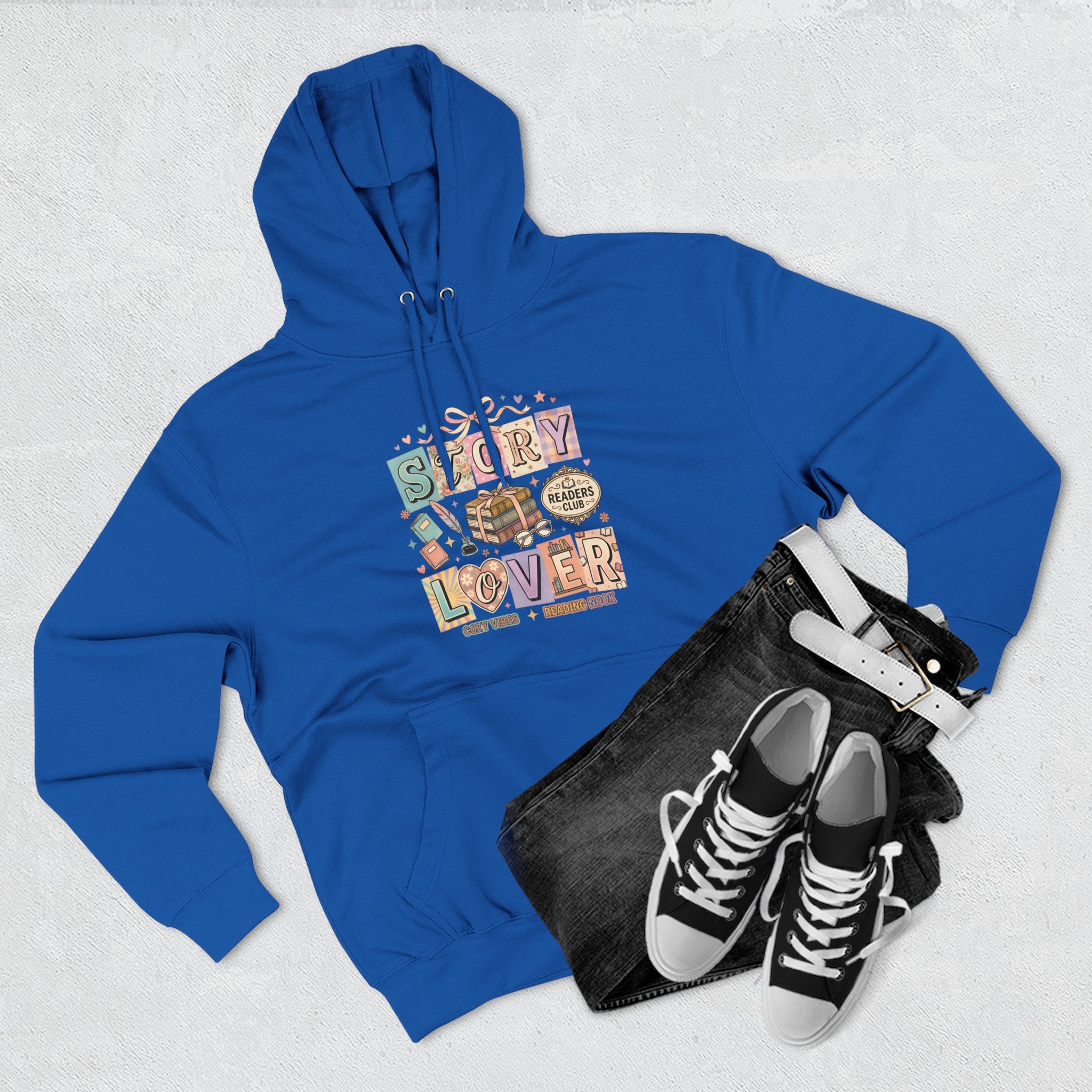 Story Lover Hoodie — Vintage Book Lover Graphic Pullover