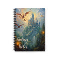 Fantasy Notes Spiral Notebook — Castle & Dragons Ruled Journal
