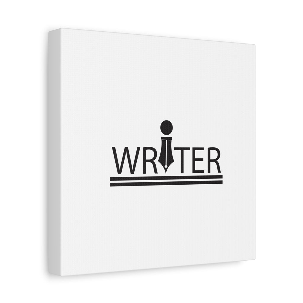 Writer Pen Logo Matte Canvas Wall Art — Stretched 1.25"