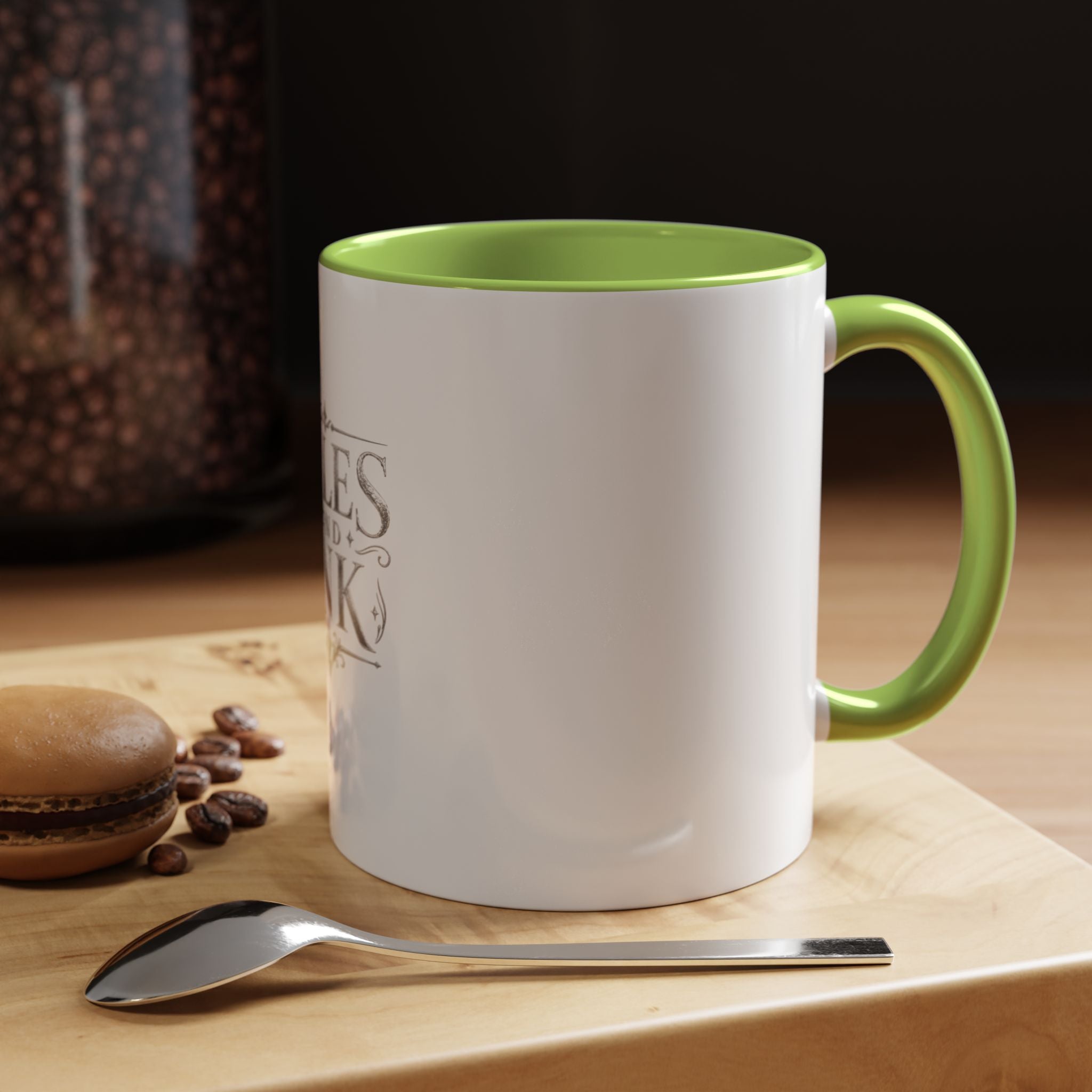 Tales & Ink Accent Coffee Mug — Literary Script 11/15oz