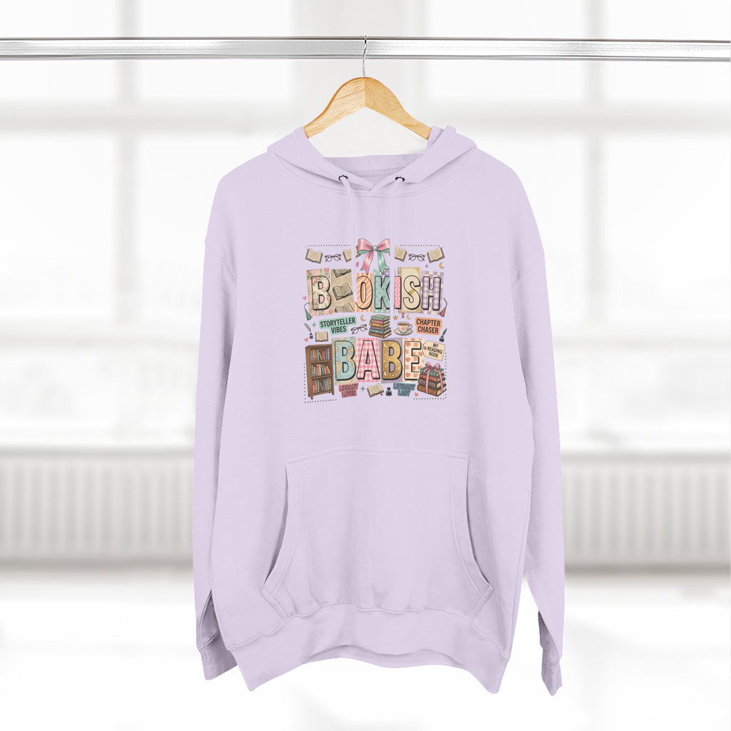 Bookish Babe Hoodie — Bohemian Vintage Collage Graphic Fleece Pullover