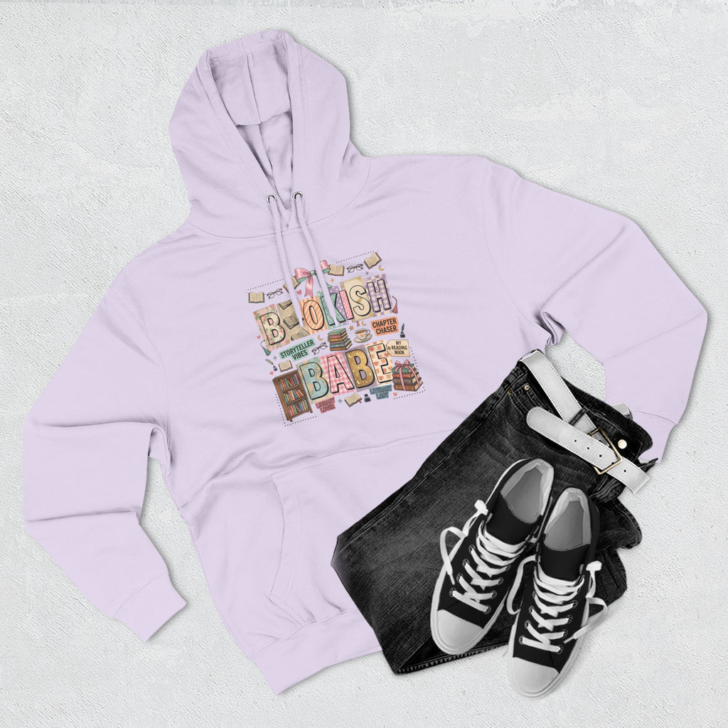 Bookish Babe Hoodie — Bohemian Vintage Collage Graphic Fleece Pullover