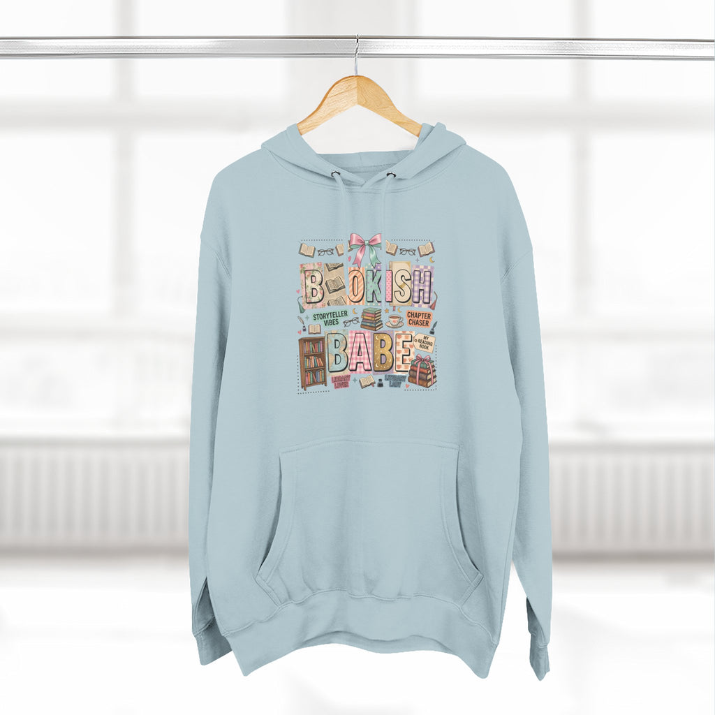 Bookish Babe Hoodie — Bohemian Vintage Collage Graphic Fleece Pullover