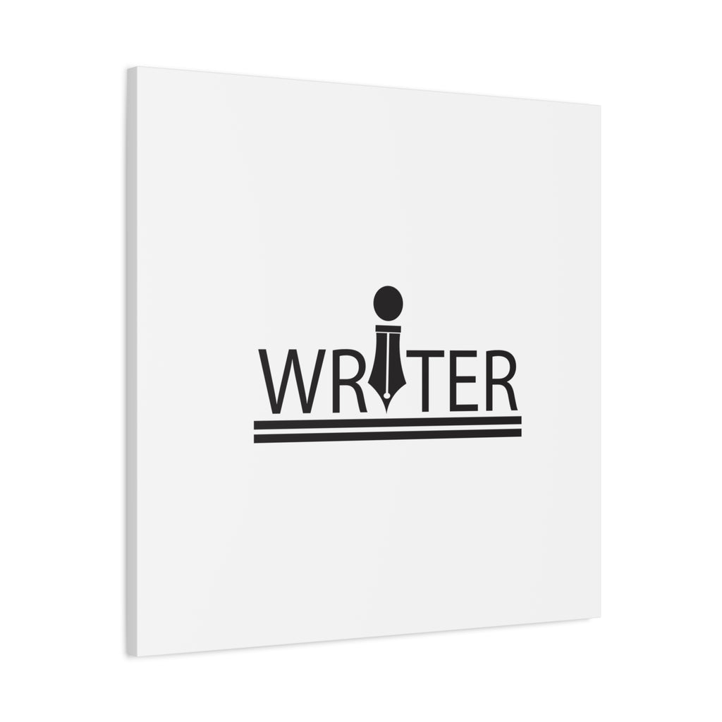 Writer Pen Logo Matte Canvas Wall Art — Stretched 1.25"