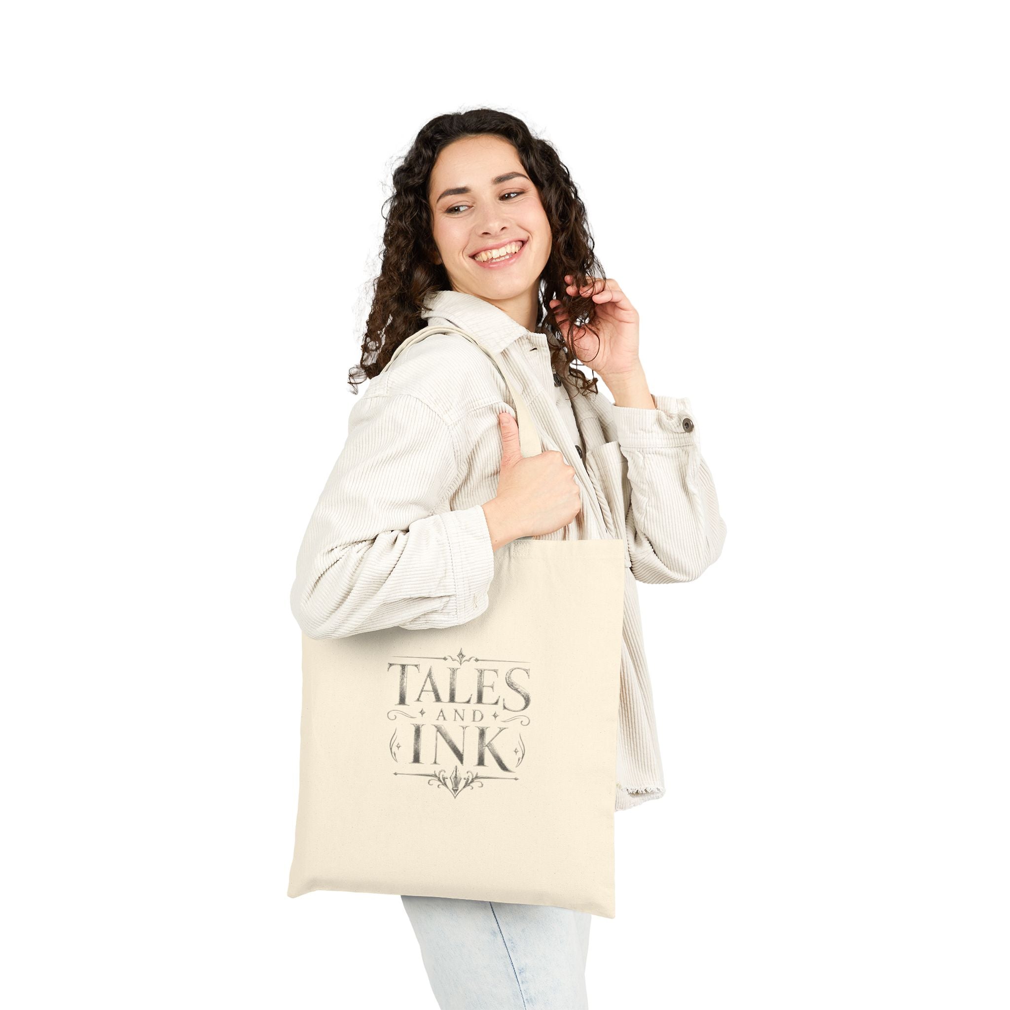 Tote Bag — 'Tales & Ink' Book Lovers Canvas Tote (Readers, Writers, Thinkers)