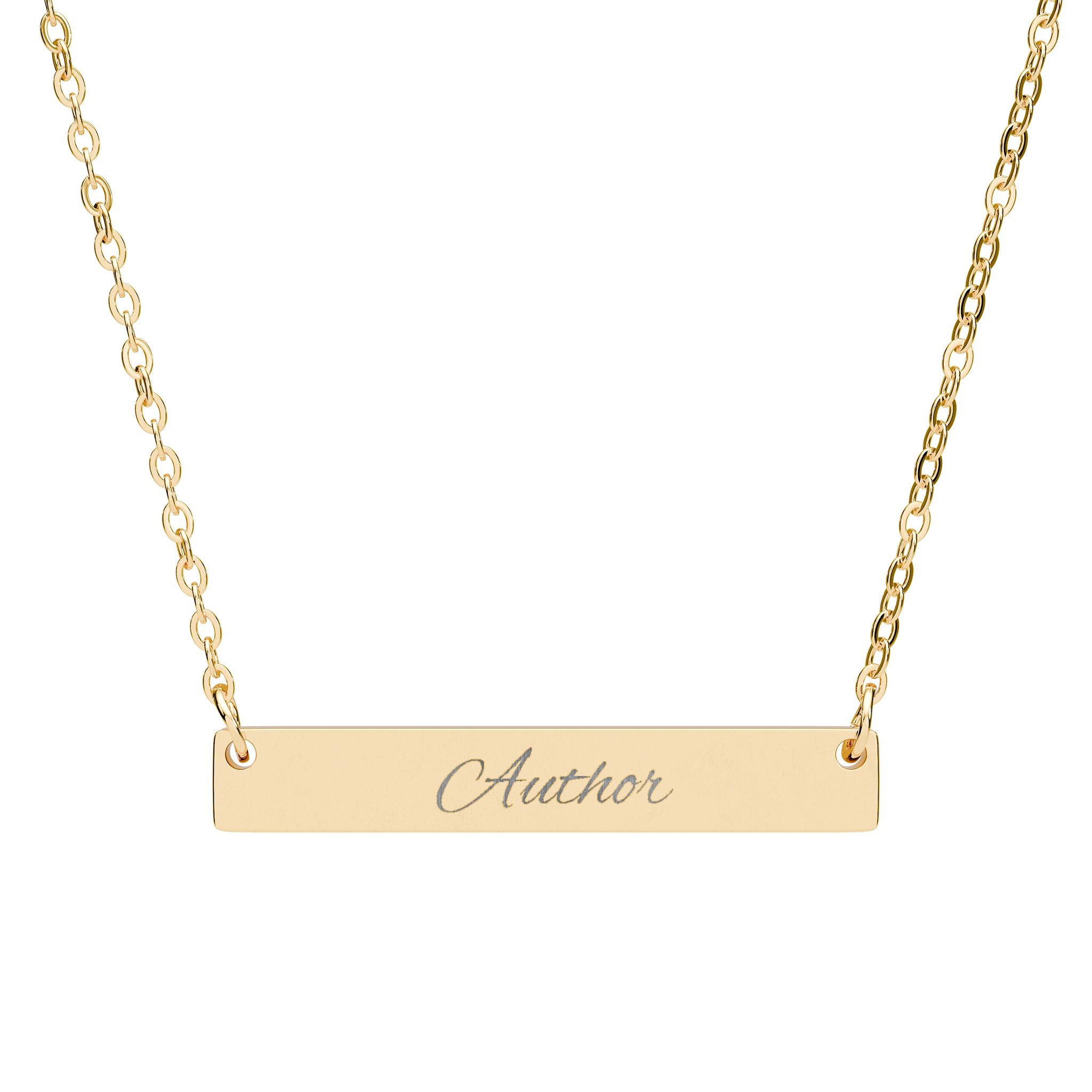 Author Horizontal Bar Necklace