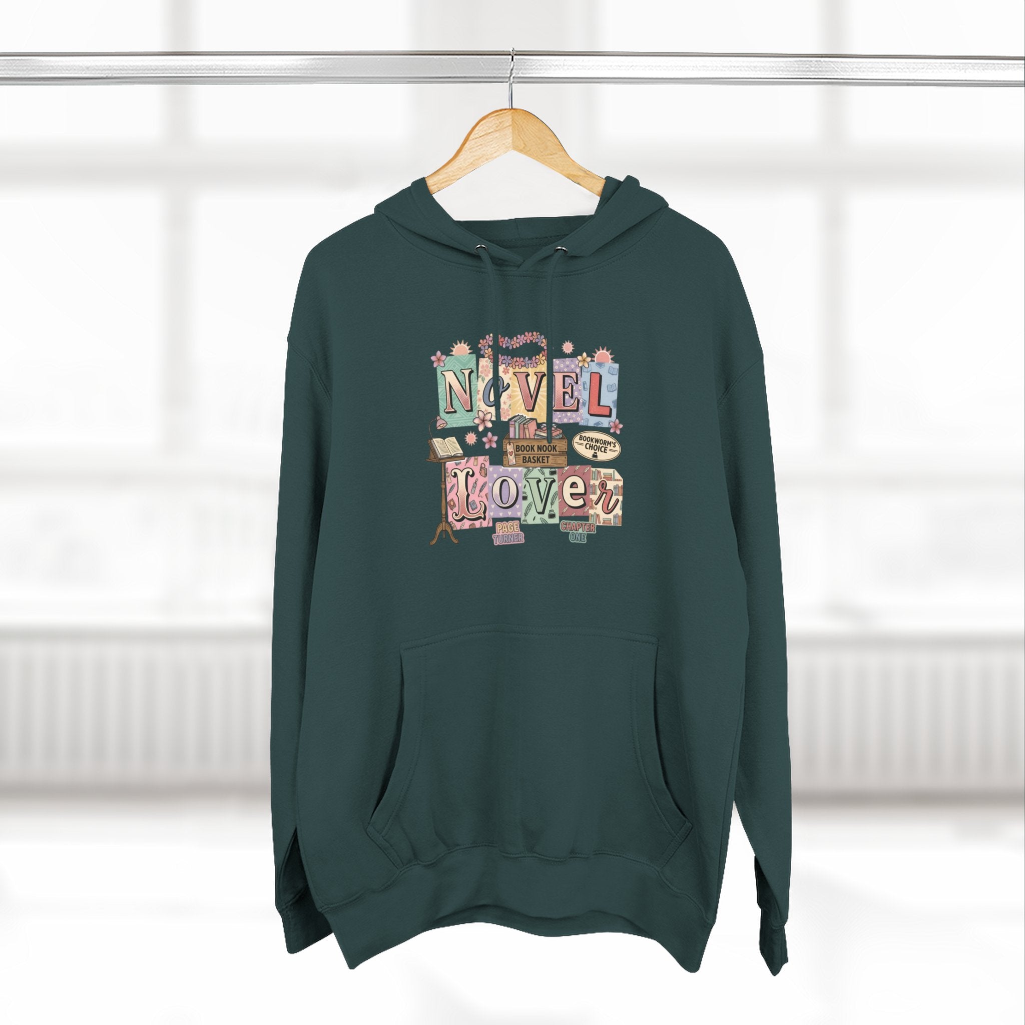 Novel Lover Hoodie — Cozy Literary Graphic Pullover