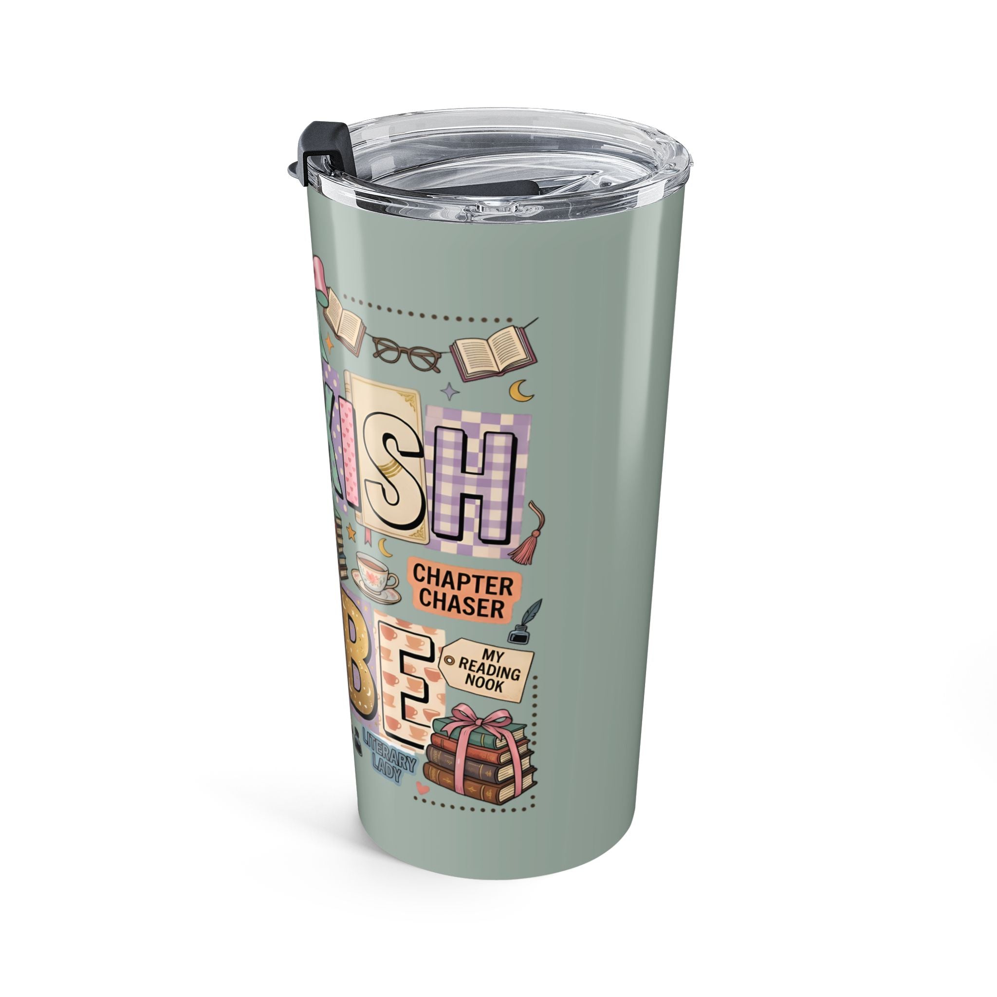 Bookish Babe 20oz Tumbler – Cute Reader Travel Mug