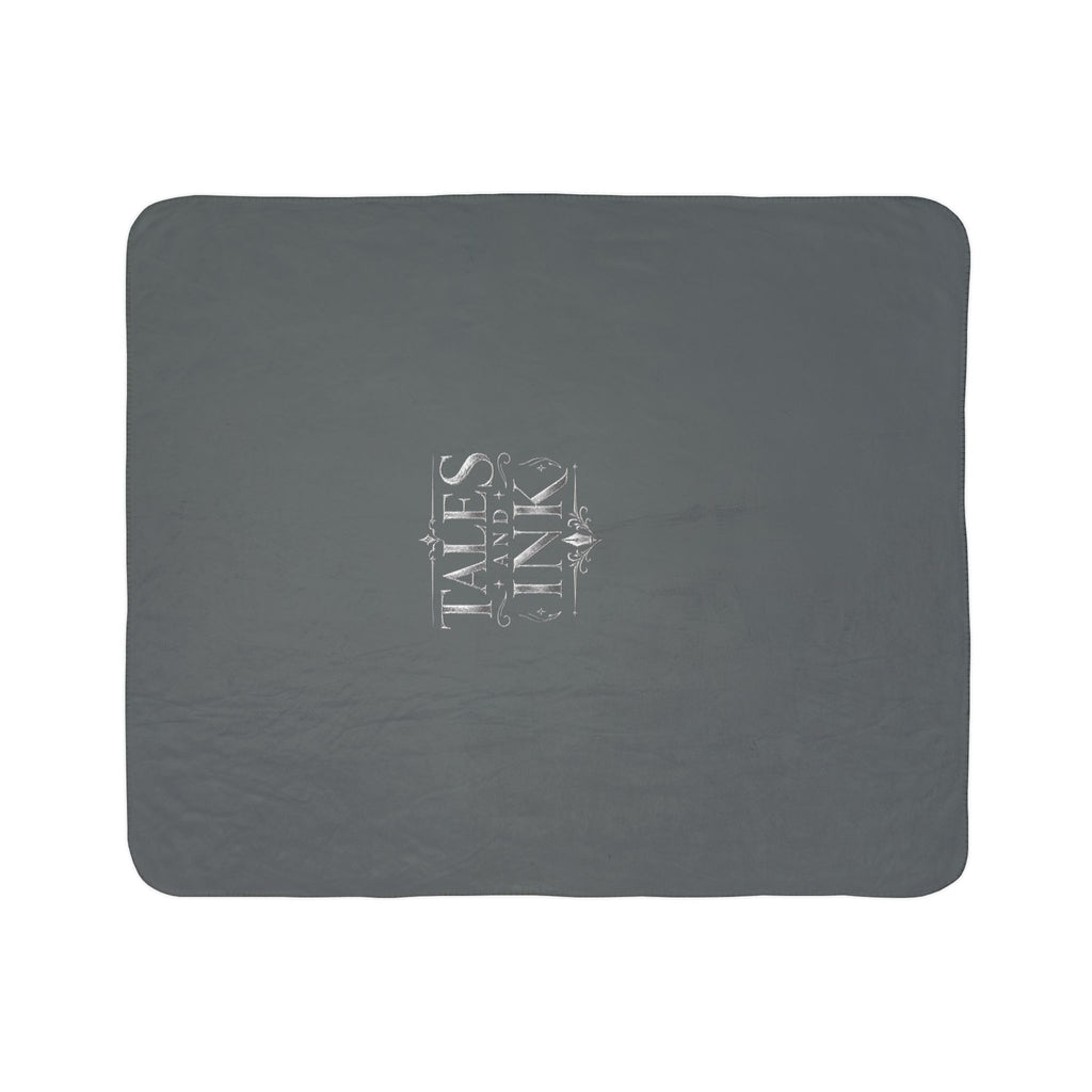 Sherpa Blanket — 'Tales & Ink' Cozy Fleece Throw