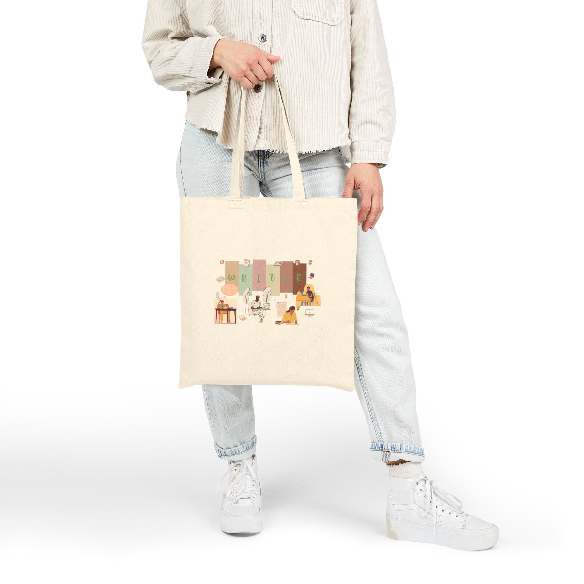 Writer At Work Tote Bag — Cotton Canvas