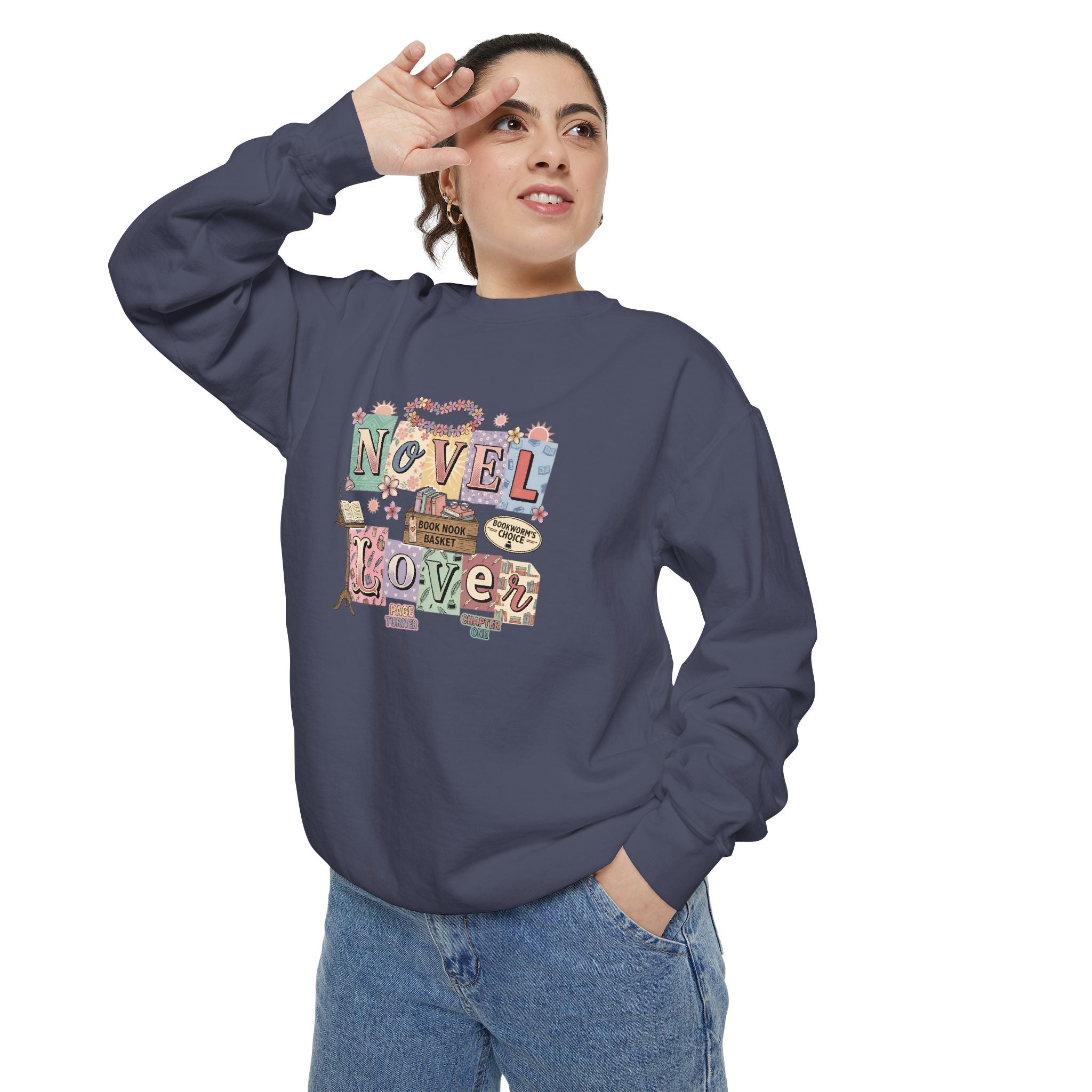 Novel Lover Sweatshirt — Cozy Bookish Graphic Pullover