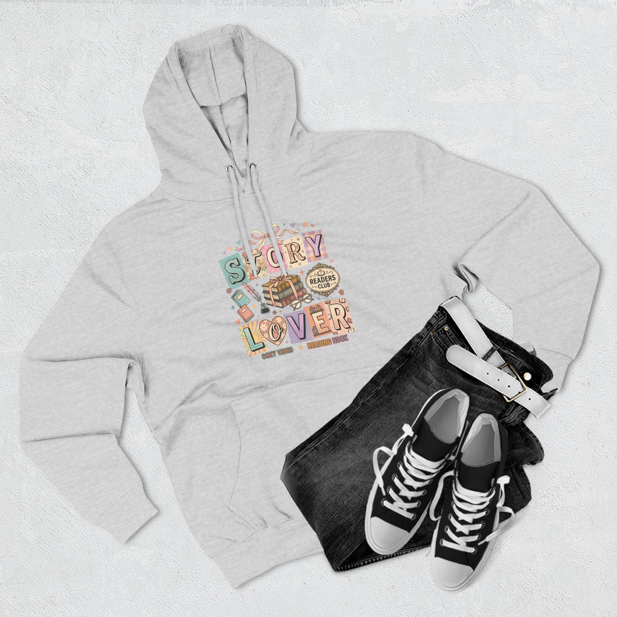 Story Lover Hoodie — Vintage Book Lover Graphic Pullover