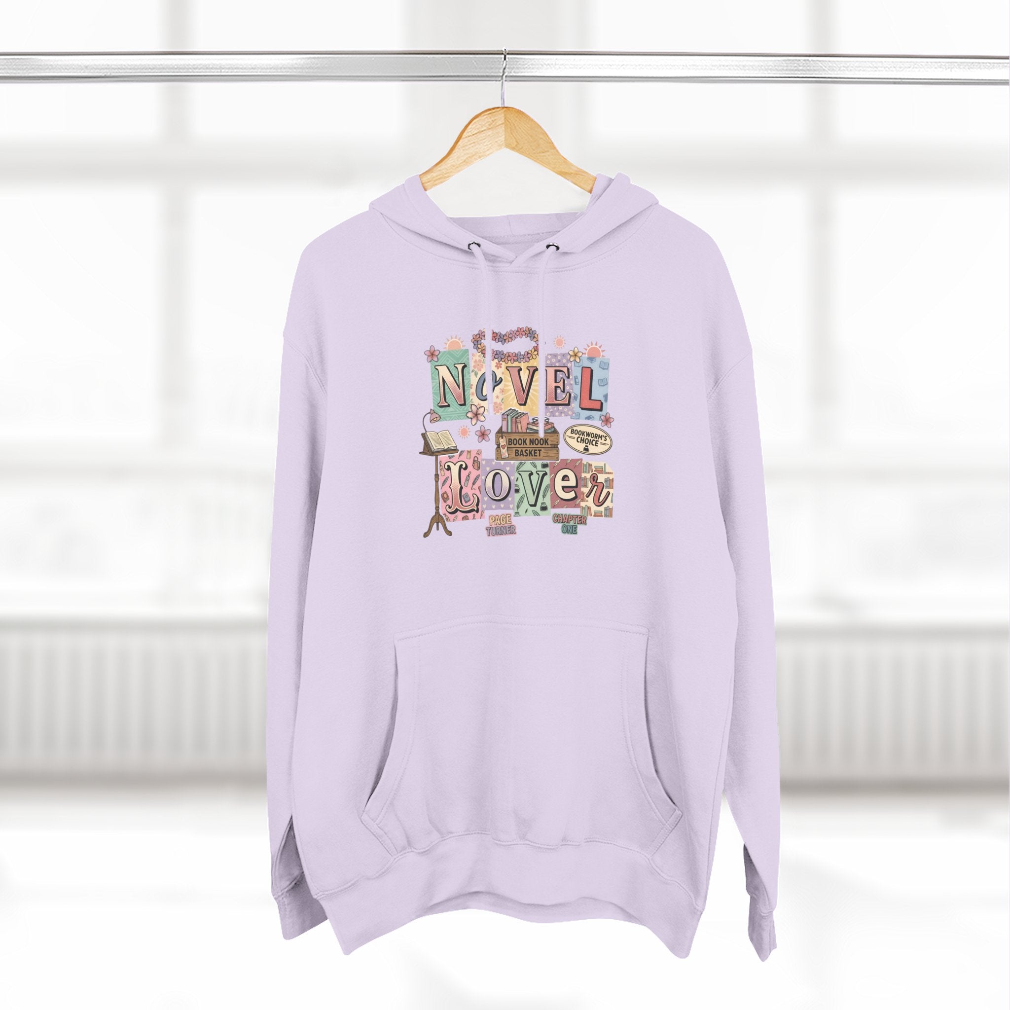 Novel Lover Hoodie — Cozy Literary Graphic Pullover