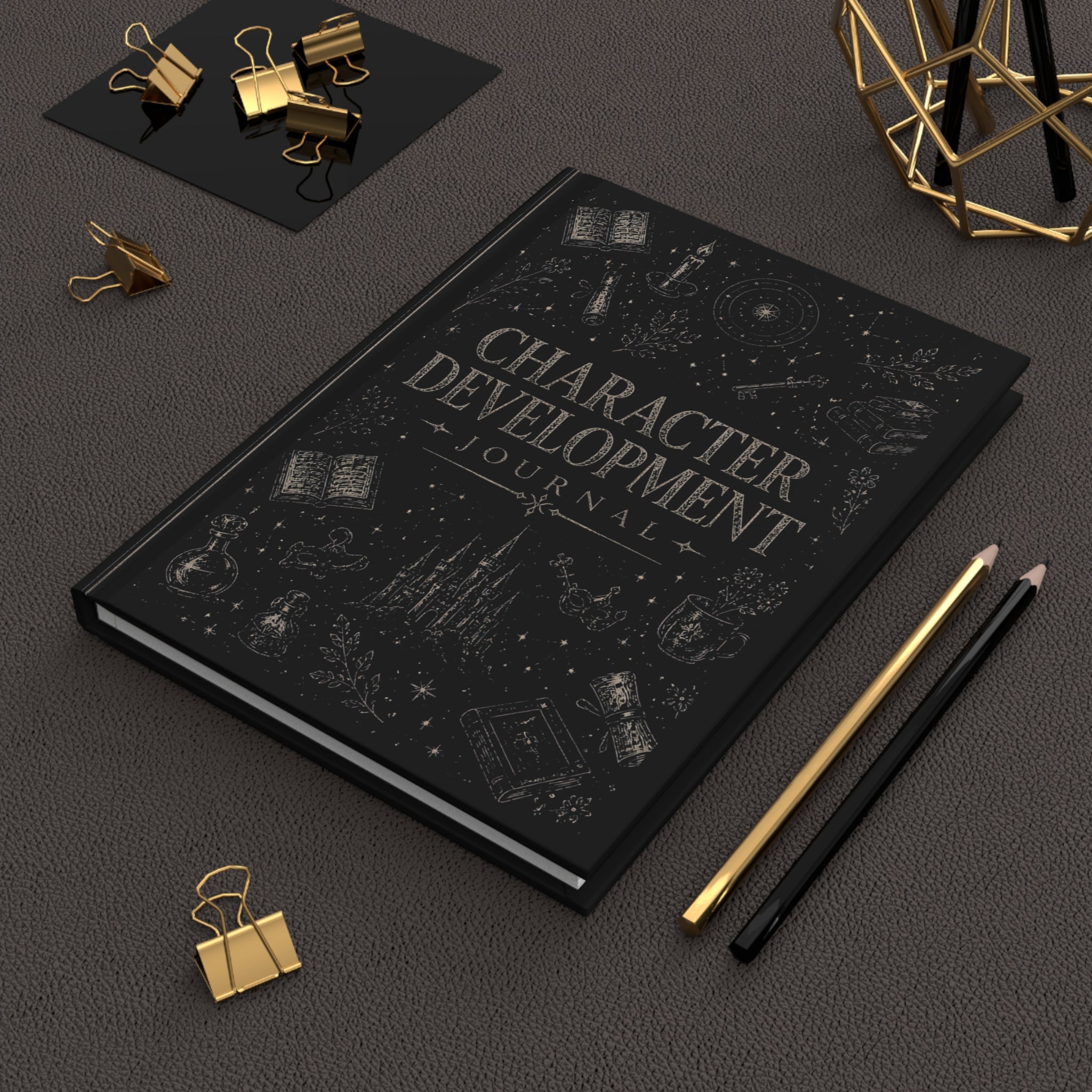 Character Notes Hardcover Journal — RPG & Writing Notebook