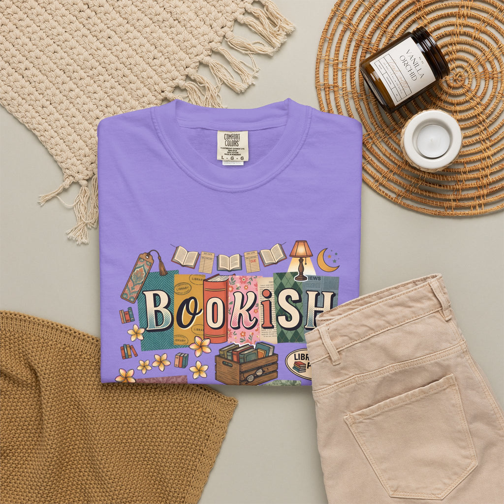 Bookish Babe T-Shirt — Cute Vintage Reading Graphic Tee for Book Lovers