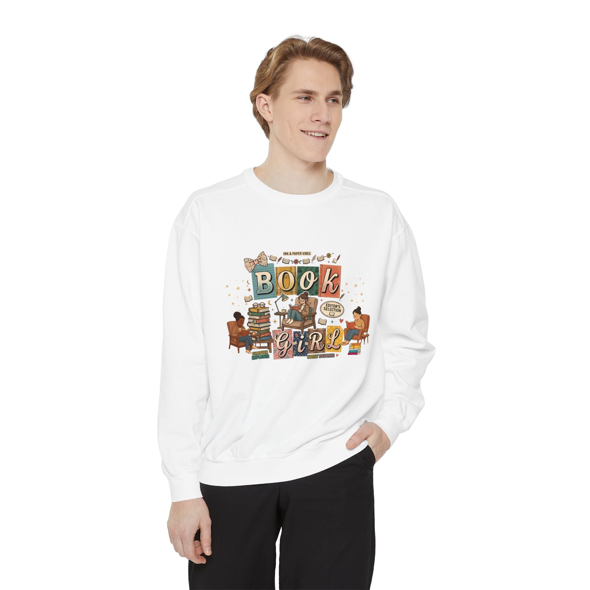 Book Girl Sweatshirt — Cozy Reading Lover Graphic Crewneck
