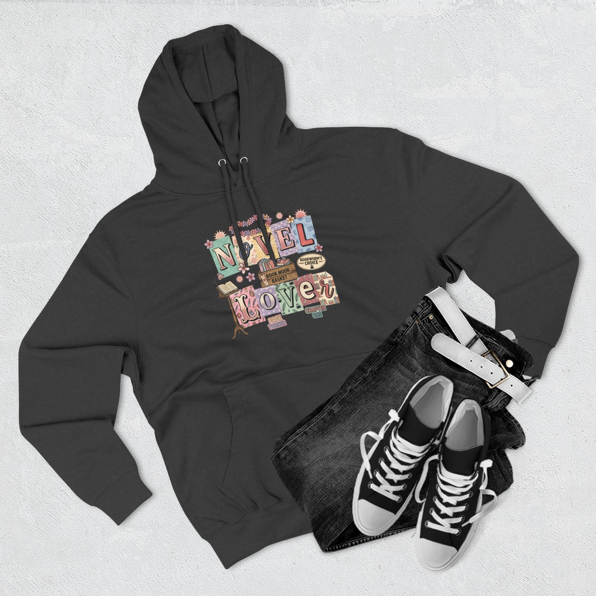 Novel Lover Hoodie — Cozy Literary Graphic Pullover