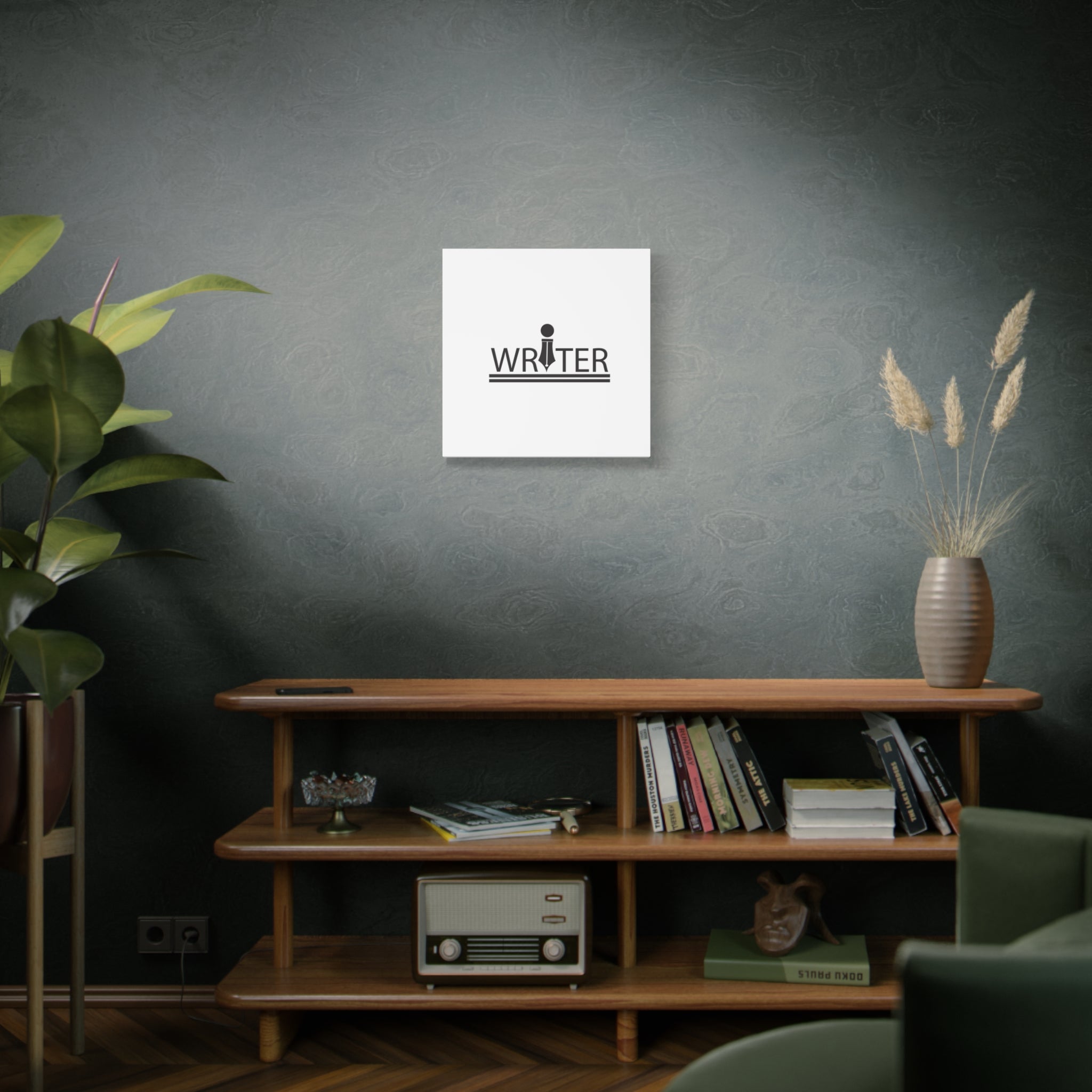 Writer Pen Logo Matte Canvas Wall Art — Stretched 1.25"