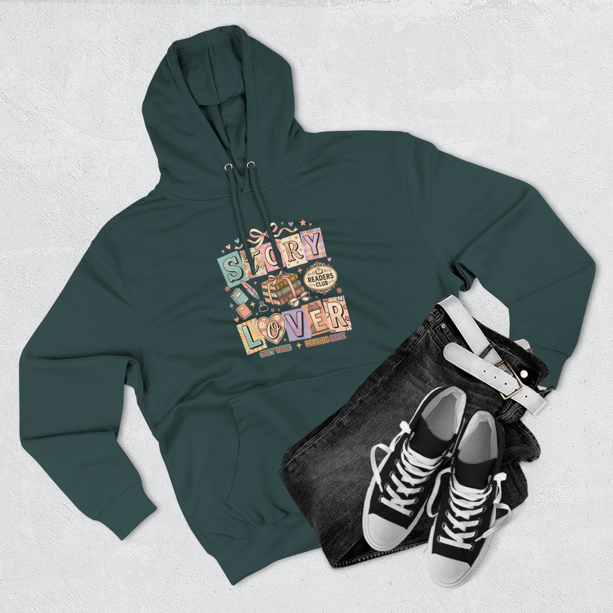 Story Lover Hoodie — Vintage Book Lover Graphic Pullover