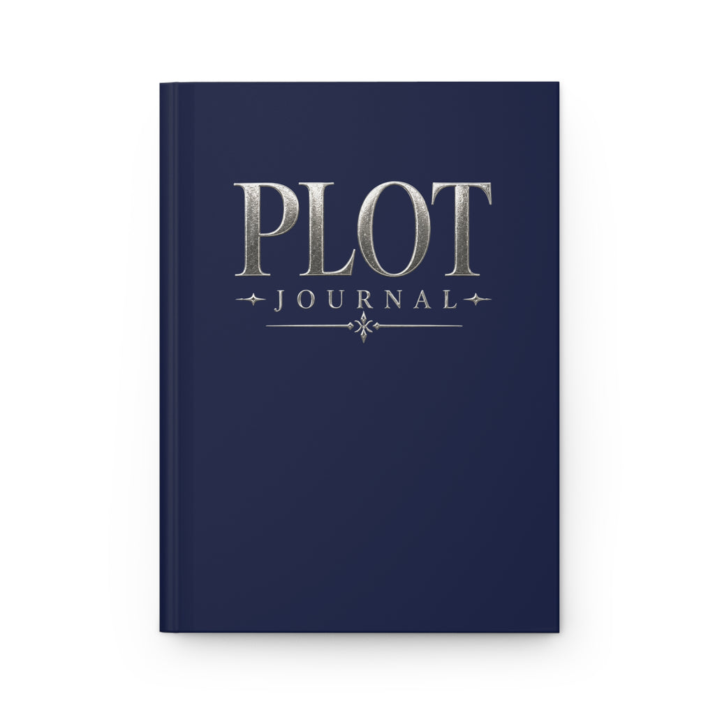 Plot Notes Hardcover Journal — Writer's Notebook with Quill & Candle Design