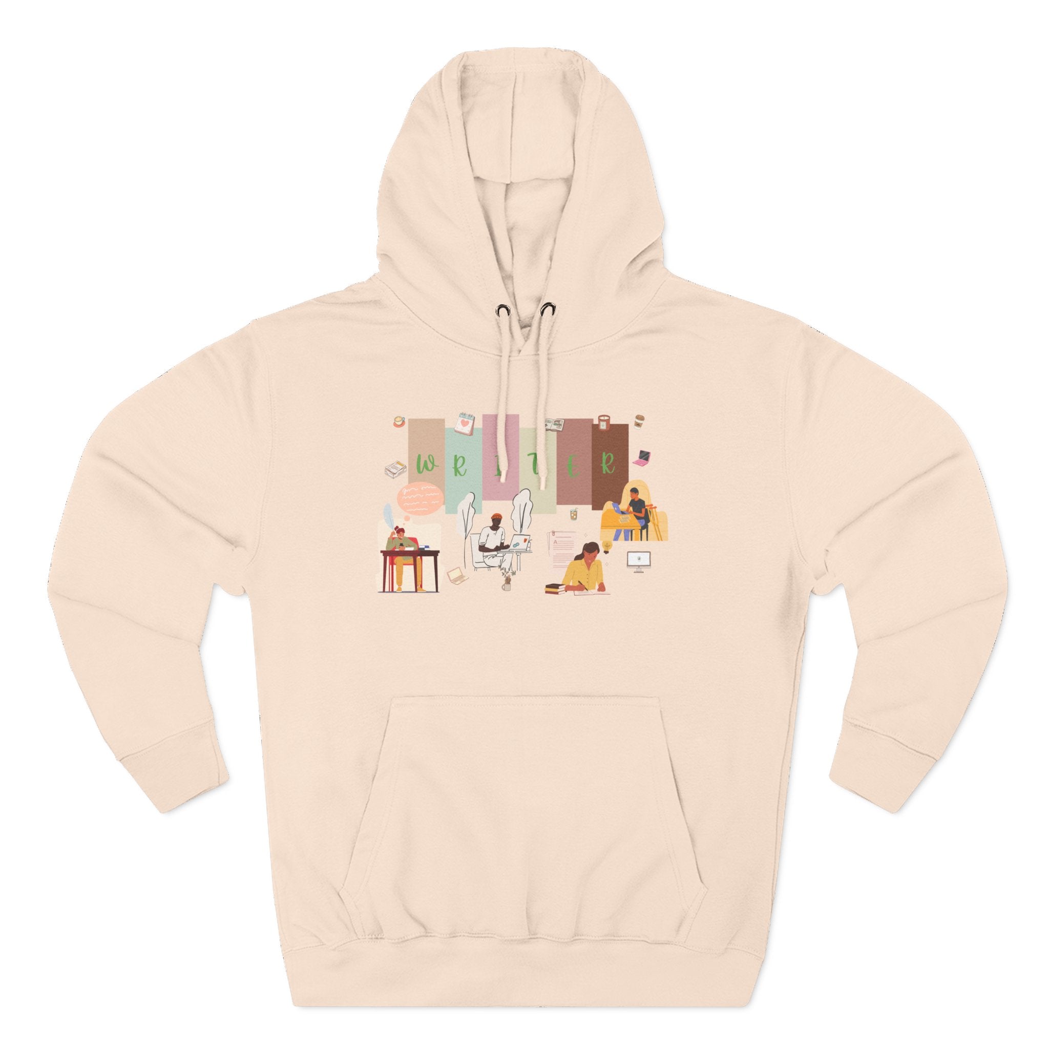 Writer Hoodie — Cozy Typewriter & Notebook Literary Sweatshirt