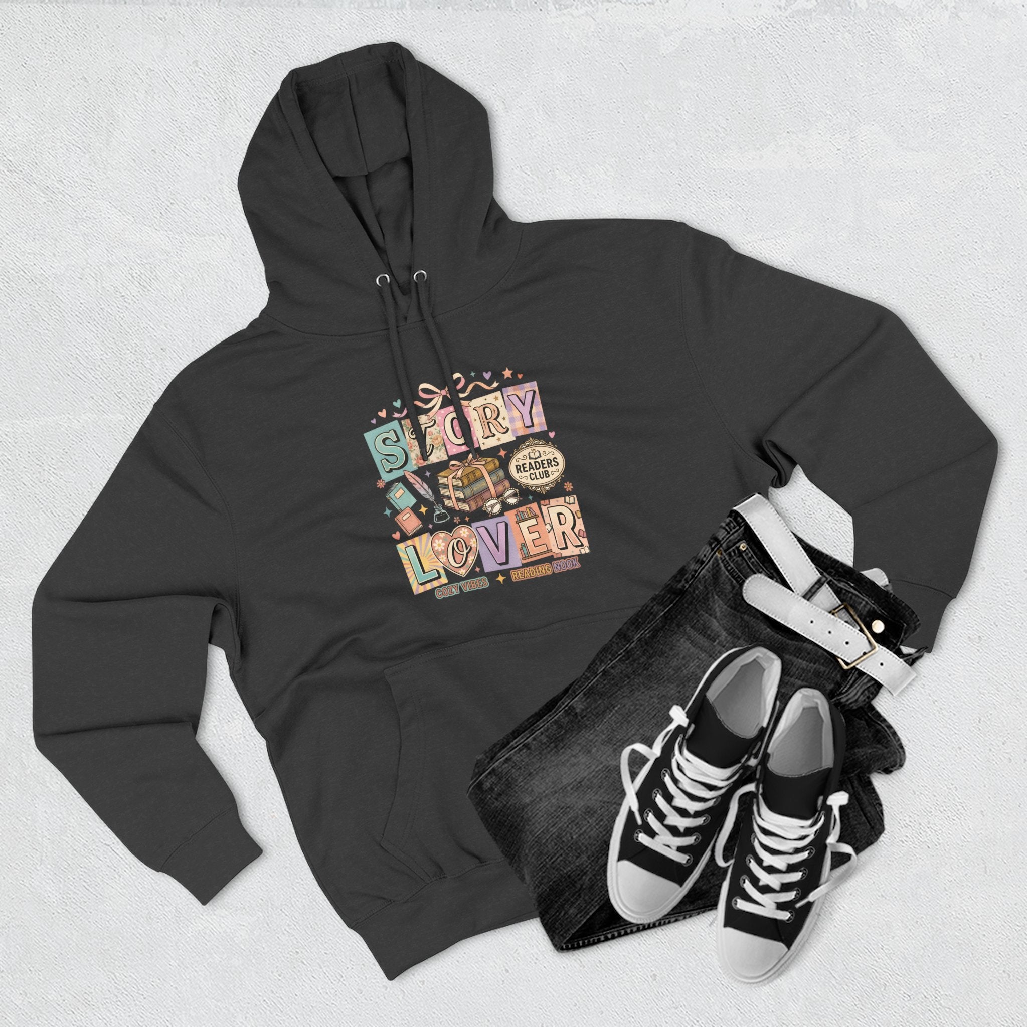 Story Lover Hoodie — Vintage Book Lover Graphic Pullover