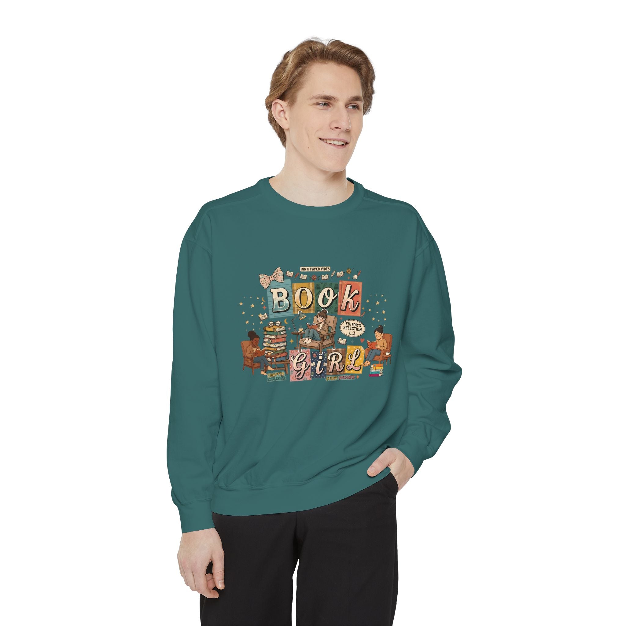 Book Girl Sweatshirt — Cozy Reading Lover Graphic Crewneck