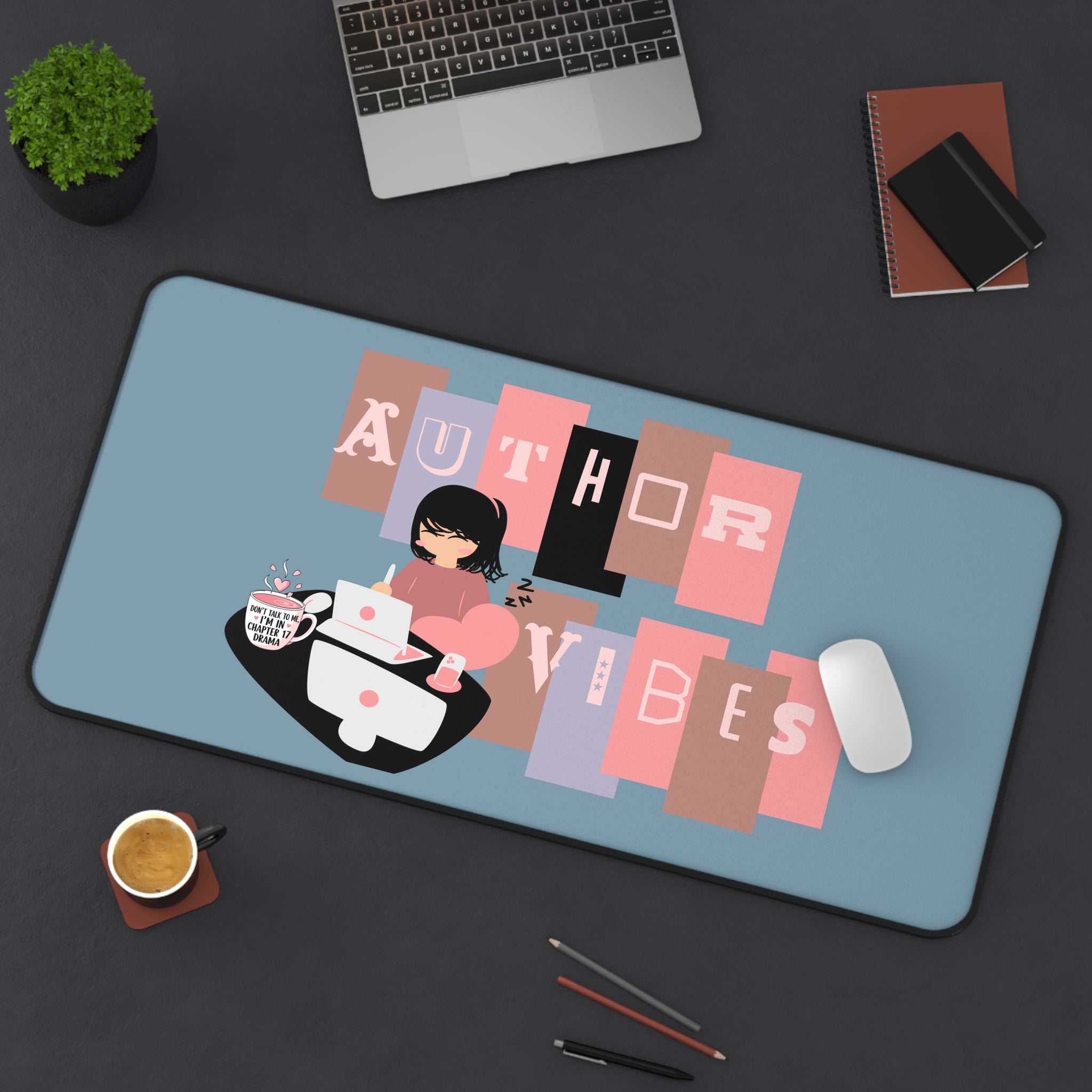 Author Vibes Desk Mat — Writer’s Inspirational Mouse Pad & Workspace Mat