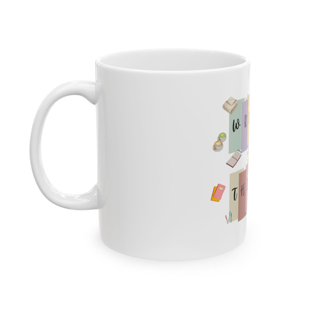 Writer Things Ceramic Mug — Cute Cozy Desk Illustration (11oz, 15oz)