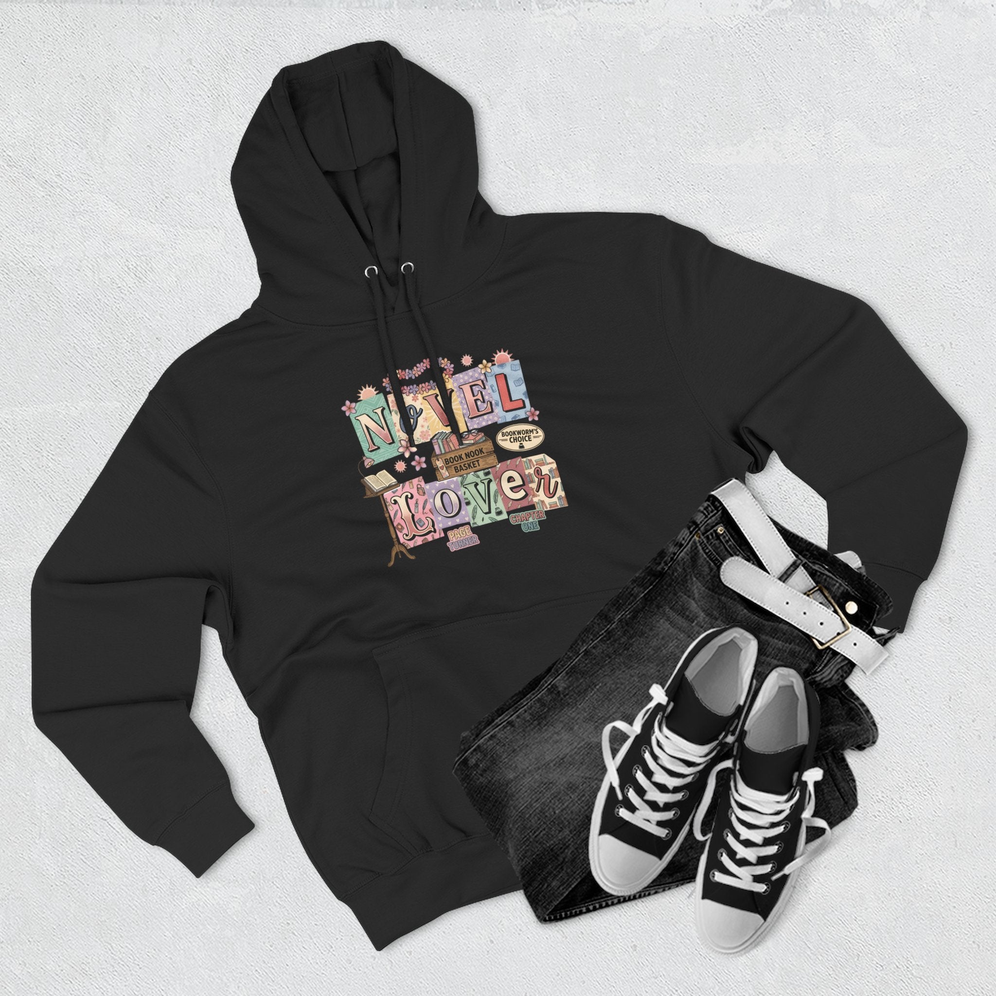 Novel Lover Hoodie — Cozy Literary Graphic Pullover