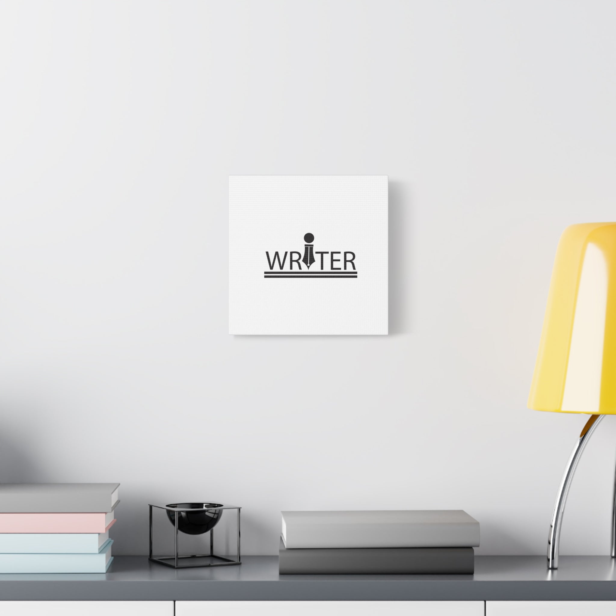 Writer Pen Logo Matte Canvas Wall Art — Stretched 1.25"