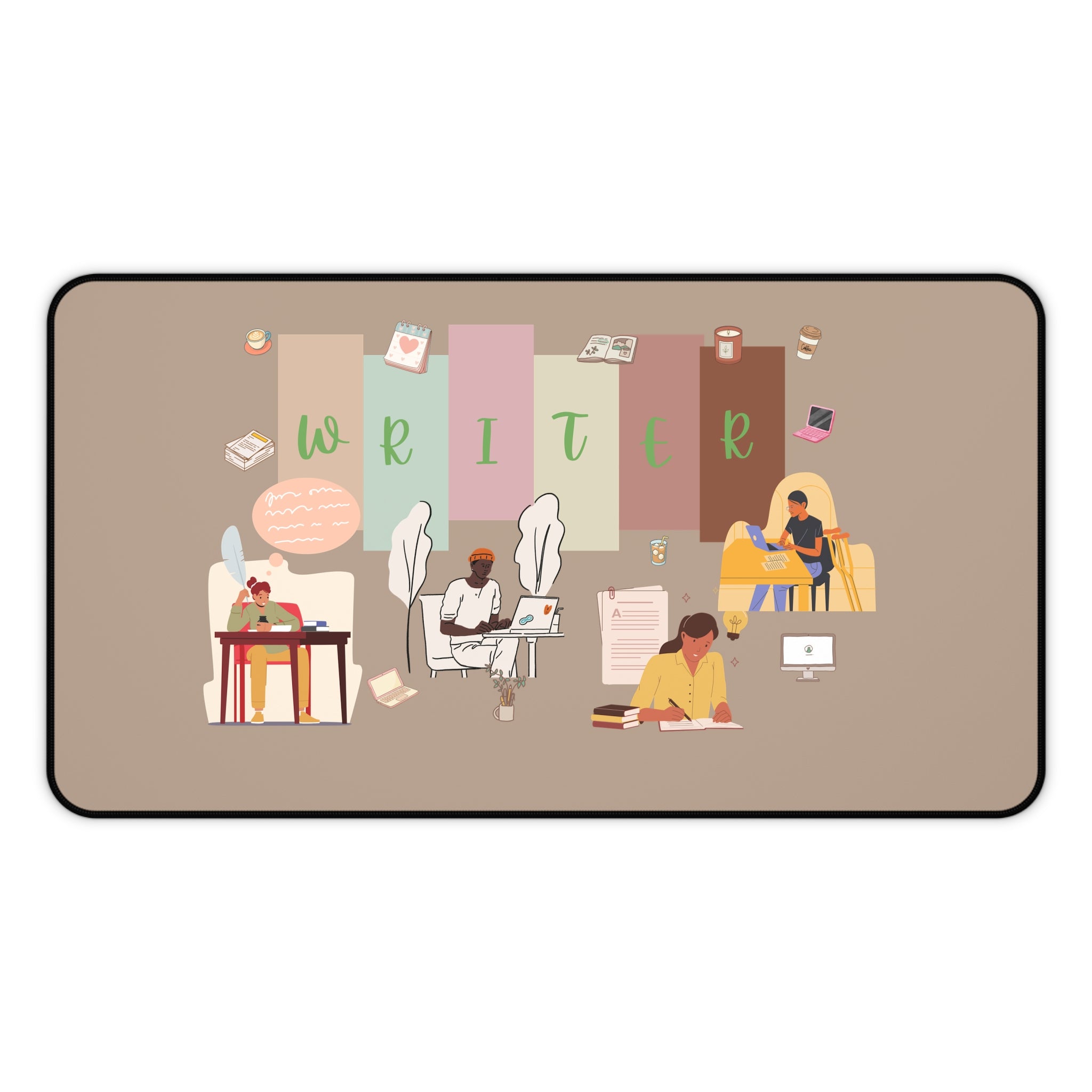 Writer Desk Mat — Inspirational Office Mouse Pad for Authors & Students