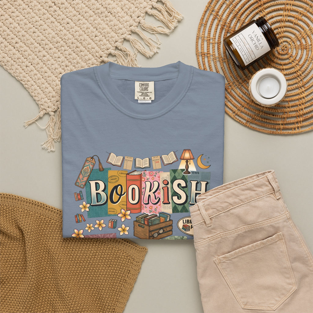Bookish Babe T-Shirt — Cute Vintage Reading Graphic Tee for Book Lovers